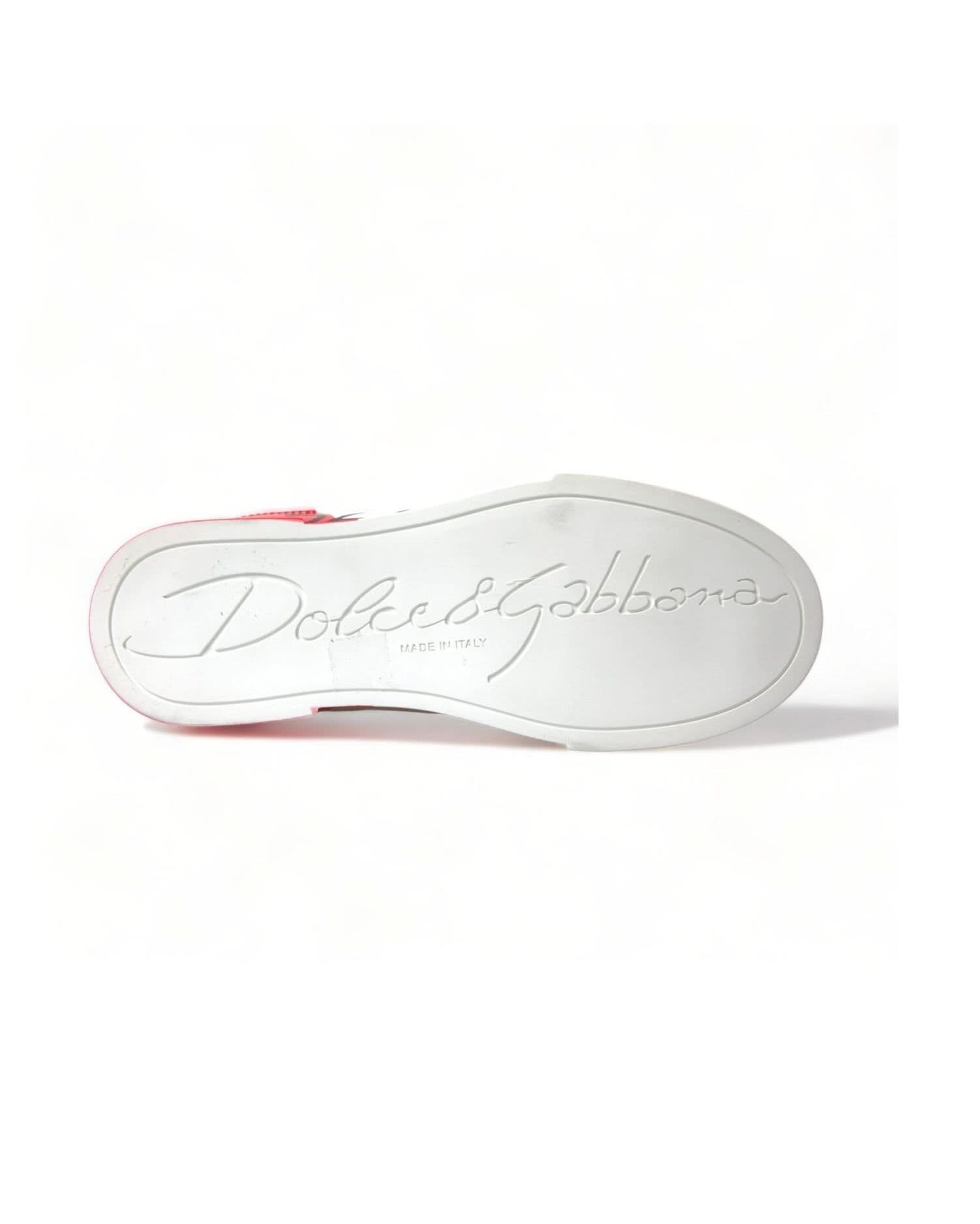 Dolce & Gabbana White Elegant Leather Portofino Sneakers Sneakers