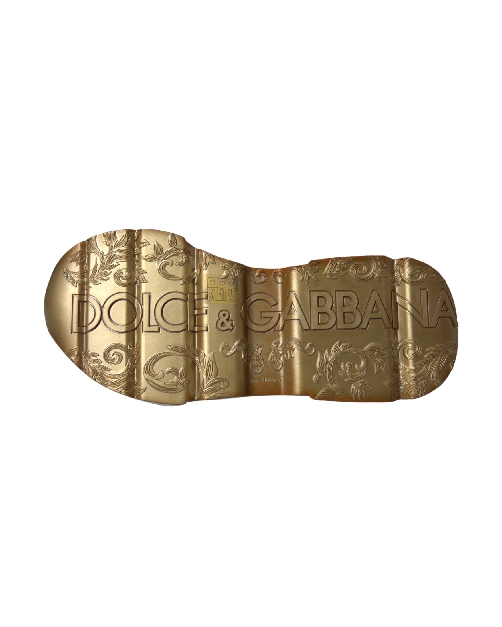 Dolce & Gabbana White Gold Daymaster Leather Sneakers Shoes Glam Steals