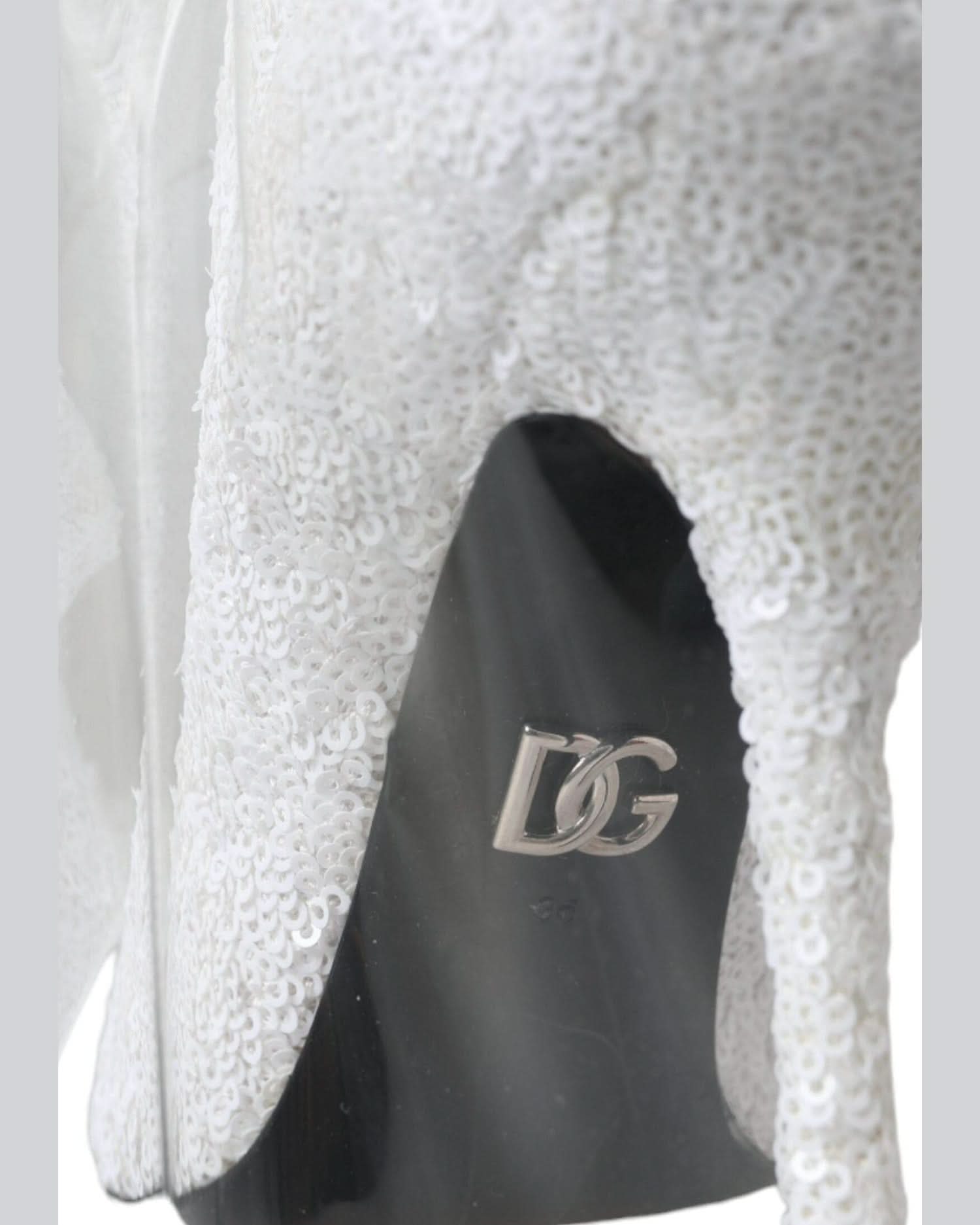 Dolce & Gabbana White Heels Stiletto Knee High Boots Shoes Boots