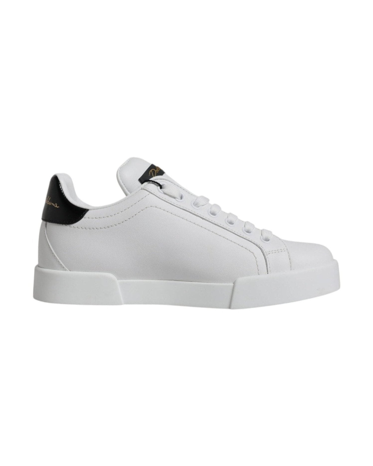 Dolce & Gabbana White Leather Classic Low Top Sneakers Shoes Glam Steals
