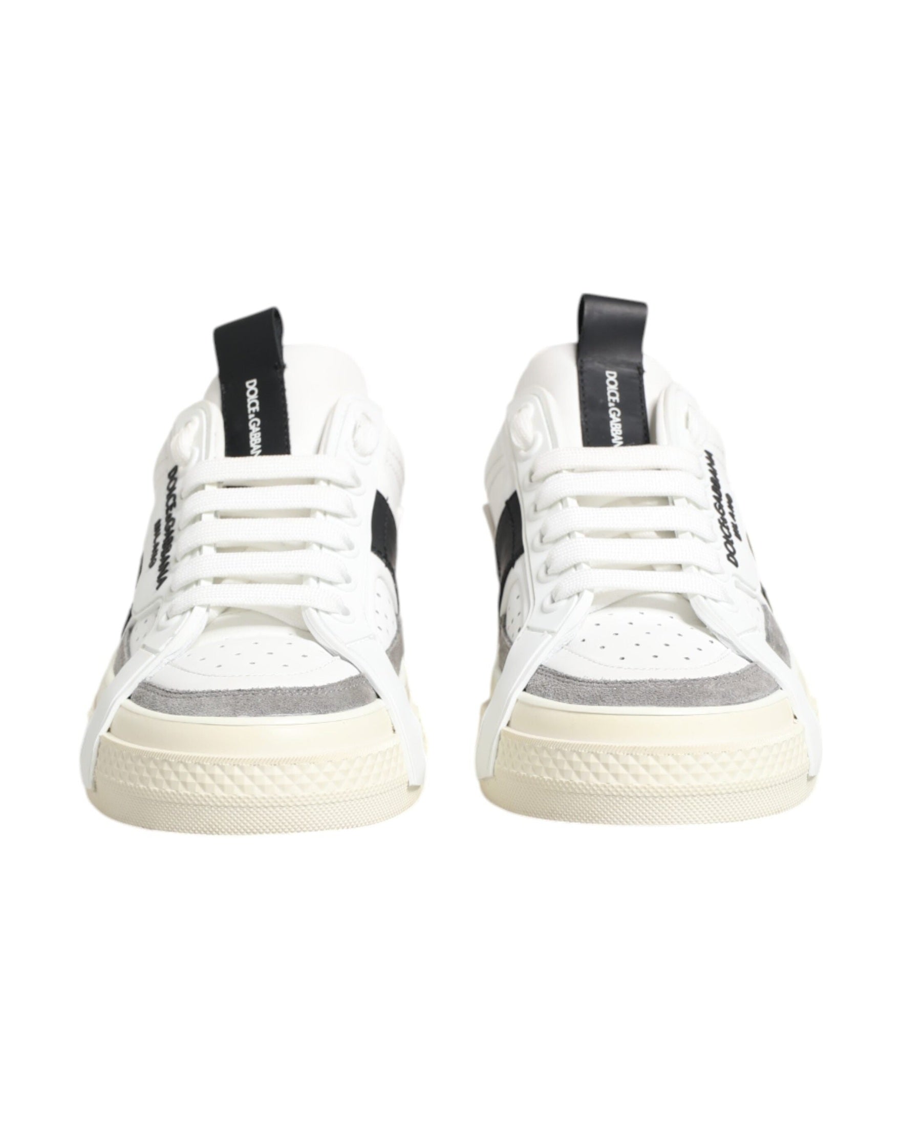 Dolce & Gabbana White Leather Custom 2zero Sneakers Shoes Glam Steals