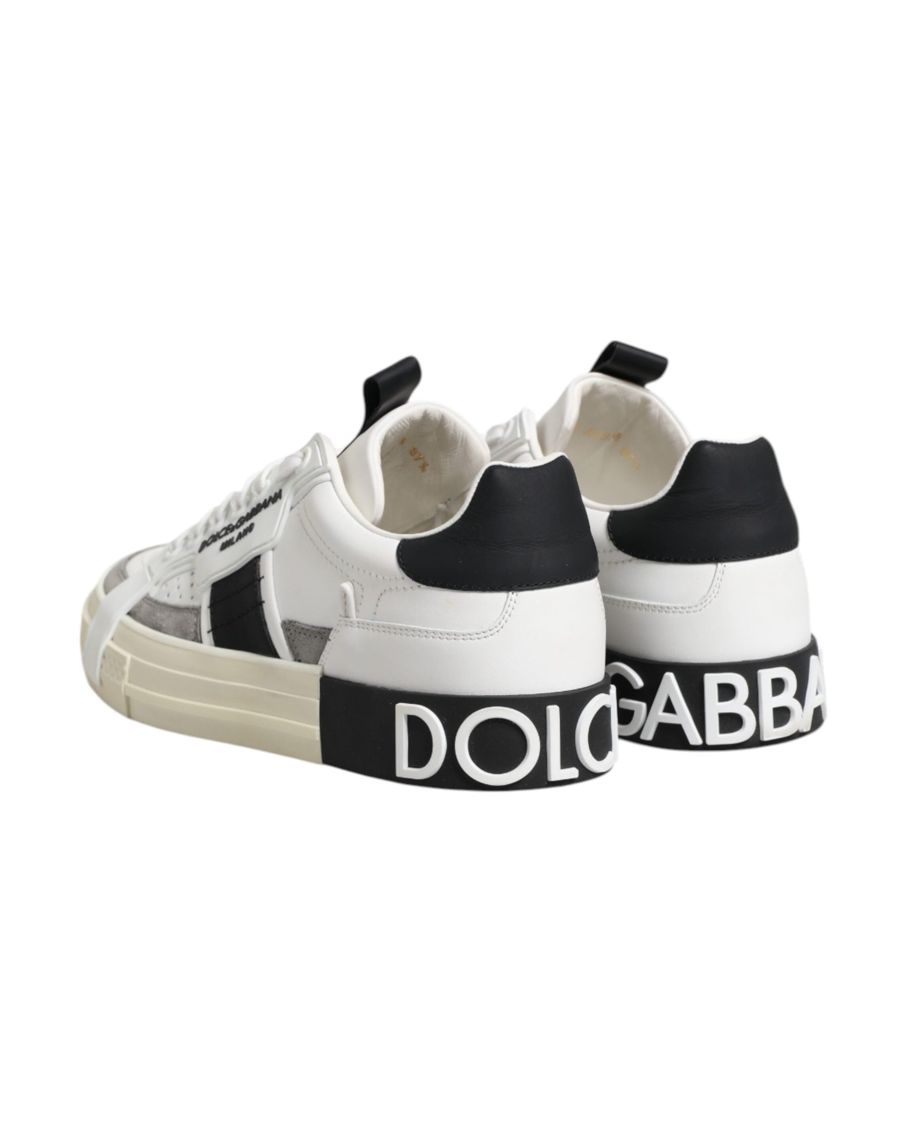 Dolce & Gabbana White Leather Custom 2zero Sneakers Shoes Glam Steals