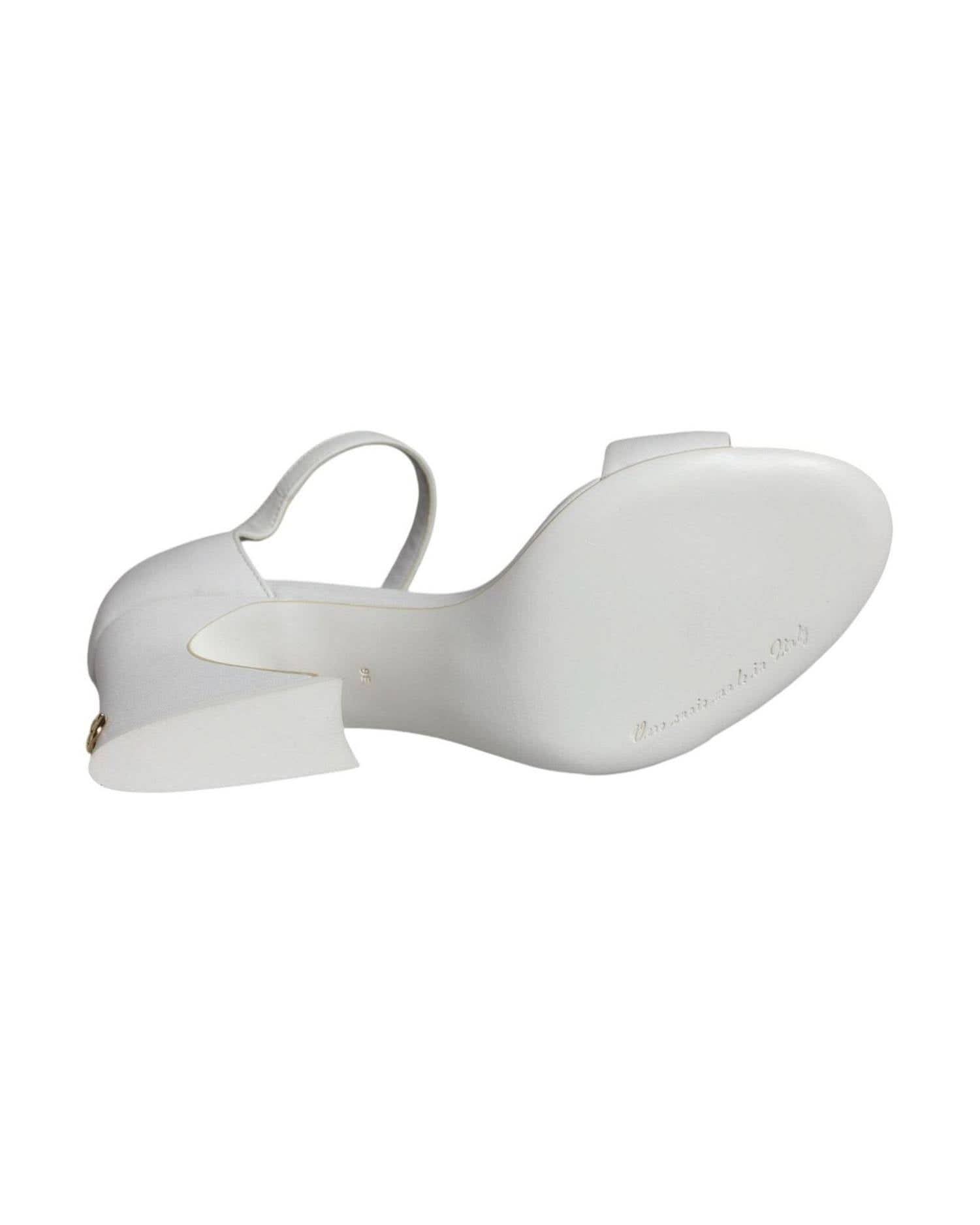 Dolce & Gabbana White Leather Heels Heels