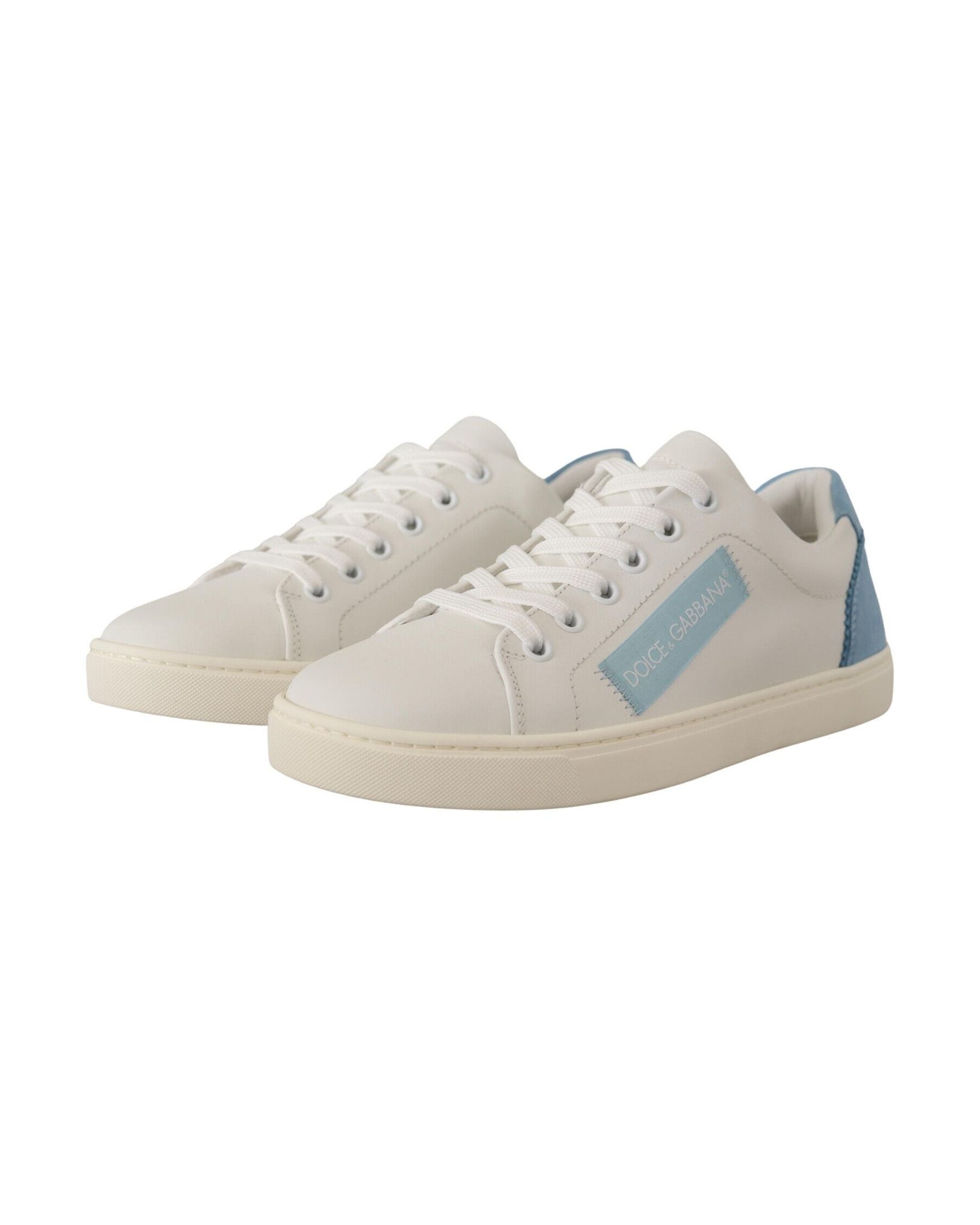 Dolce & Gabbana White Leather Low Top Sneakers Glam Steals