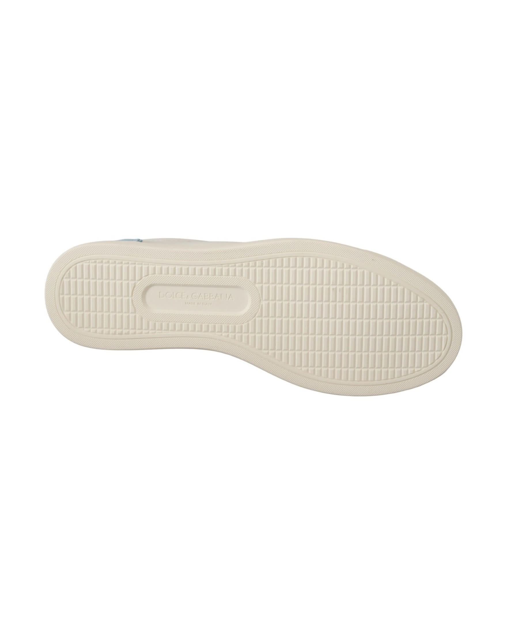 Dolce & Gabbana White Leather Low Top Sneakers Sneakers