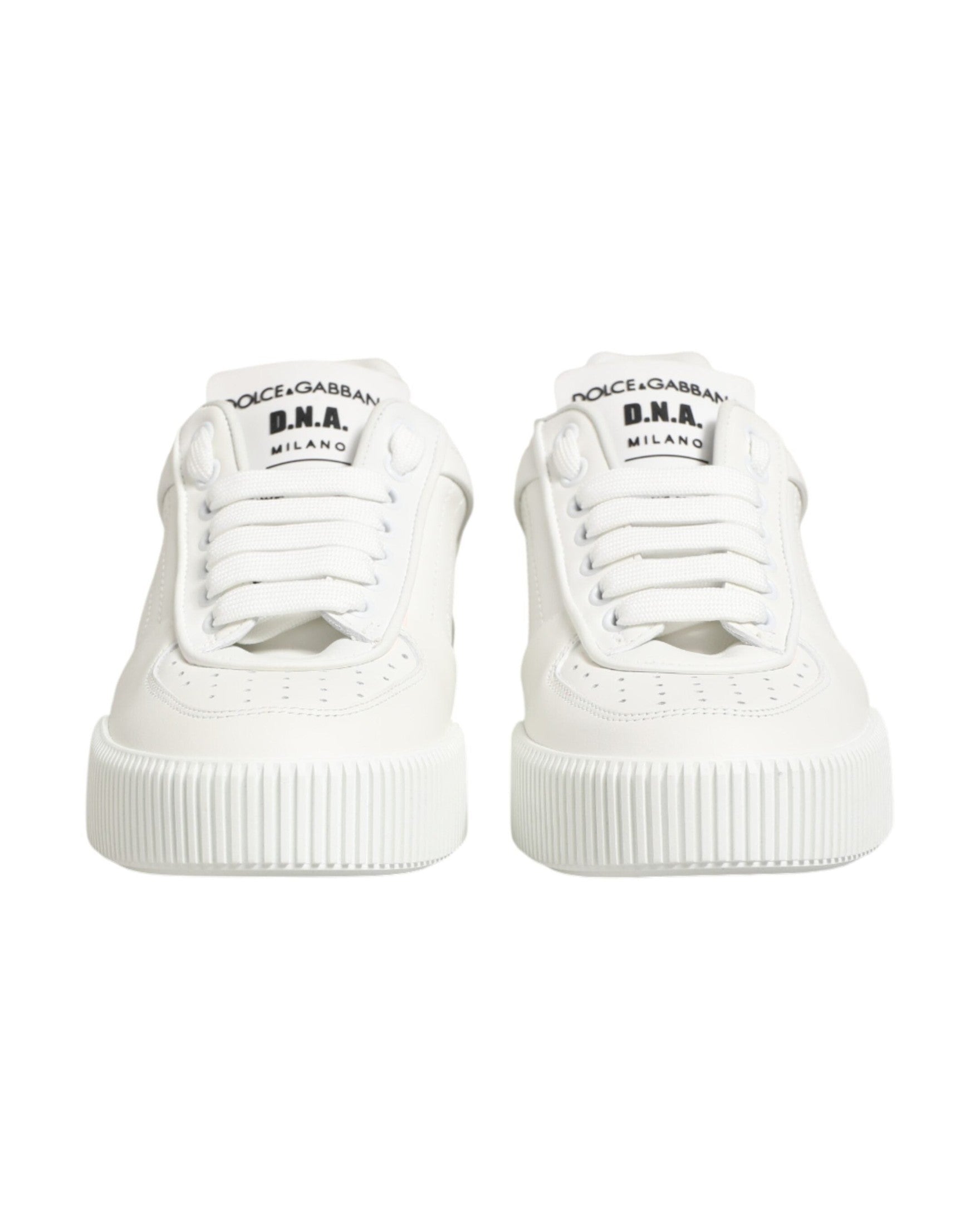 Dolce & Gabbana White Leather Miami Low Top Sneakers Glam Steals
