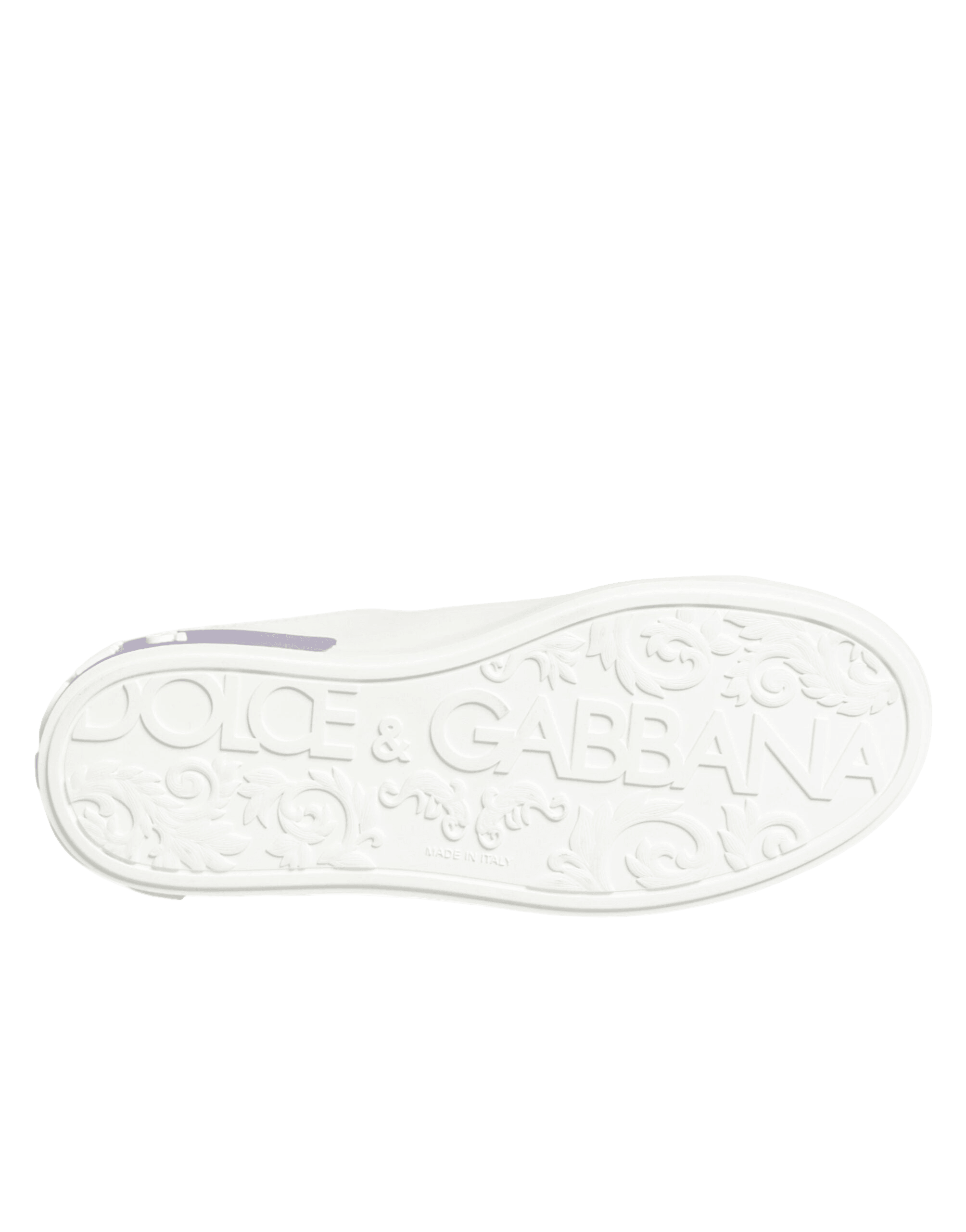 Dolce & Gabbana White Leather Purple Casual Sneakers Shoes Glam Steals