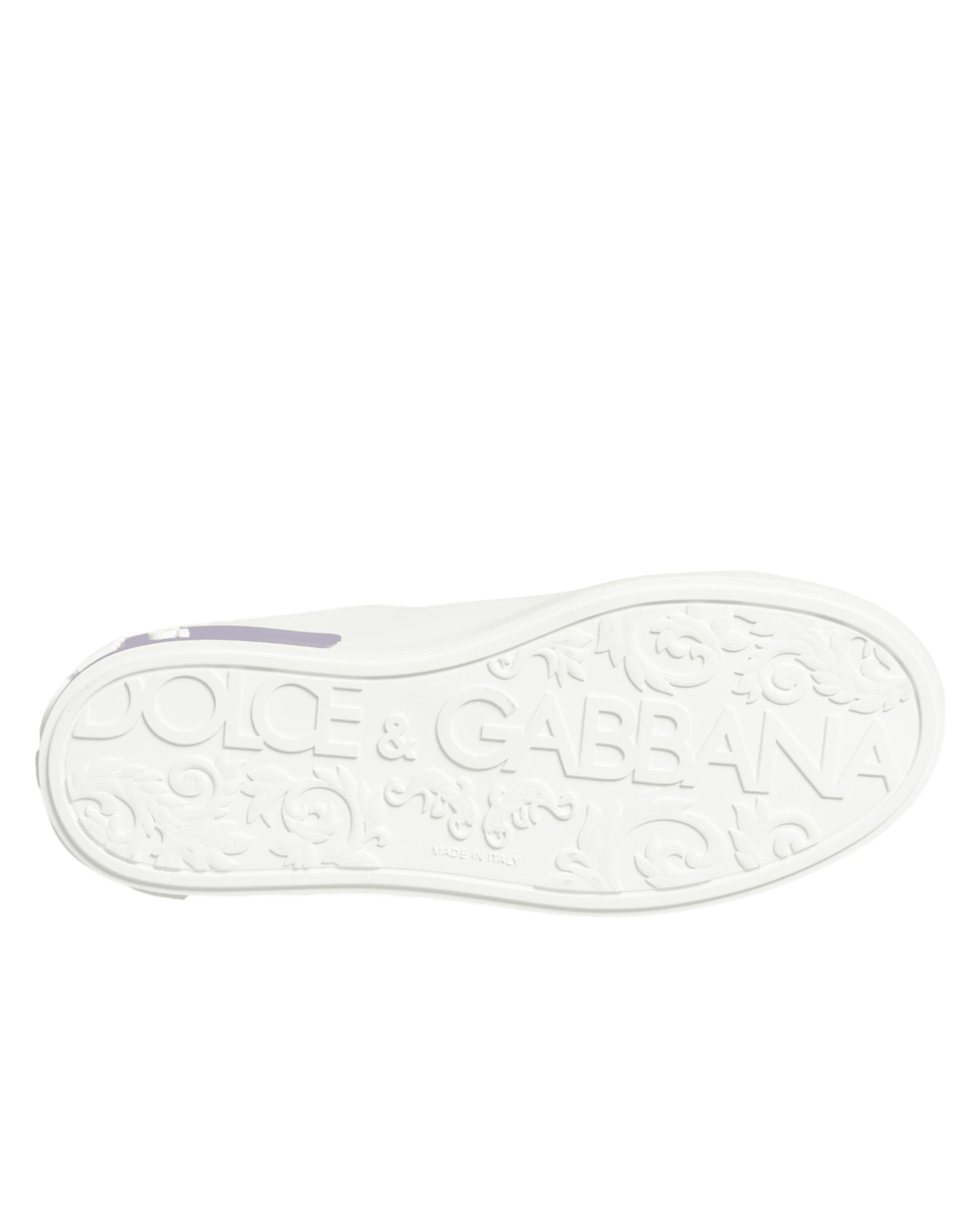 Dolce & Gabbana White Leather Purple Casual Sneakers Shoes Glam Steals