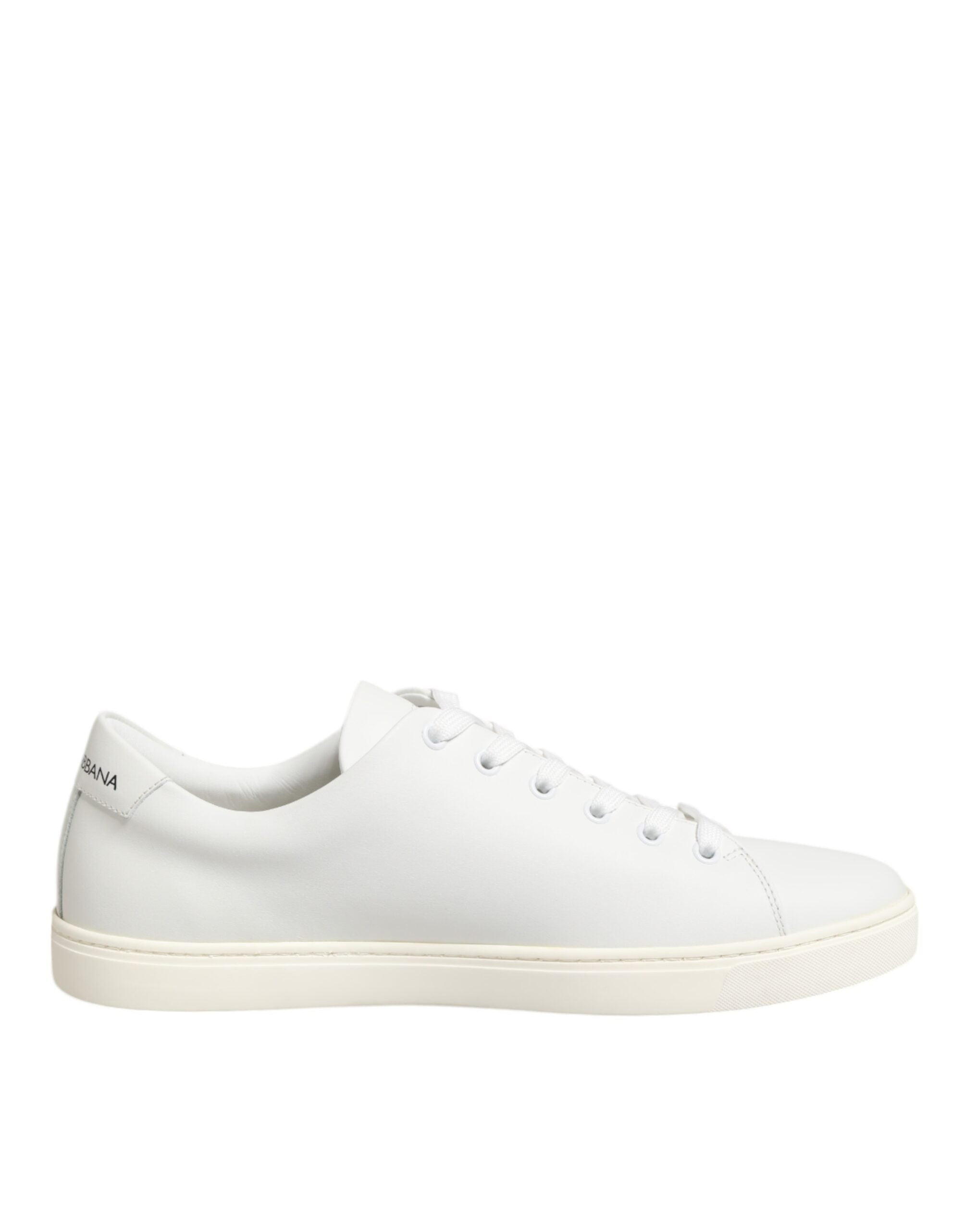 Dolce & Gabbana White Leather Sacre Heart Patch Sneakers Shoes Glam Steals