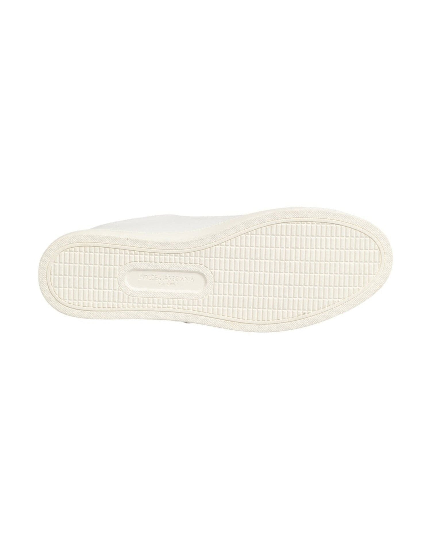 Dolce & Gabbana White Leather Sacre Heart Patch Sneakers Shoes Glam Steals