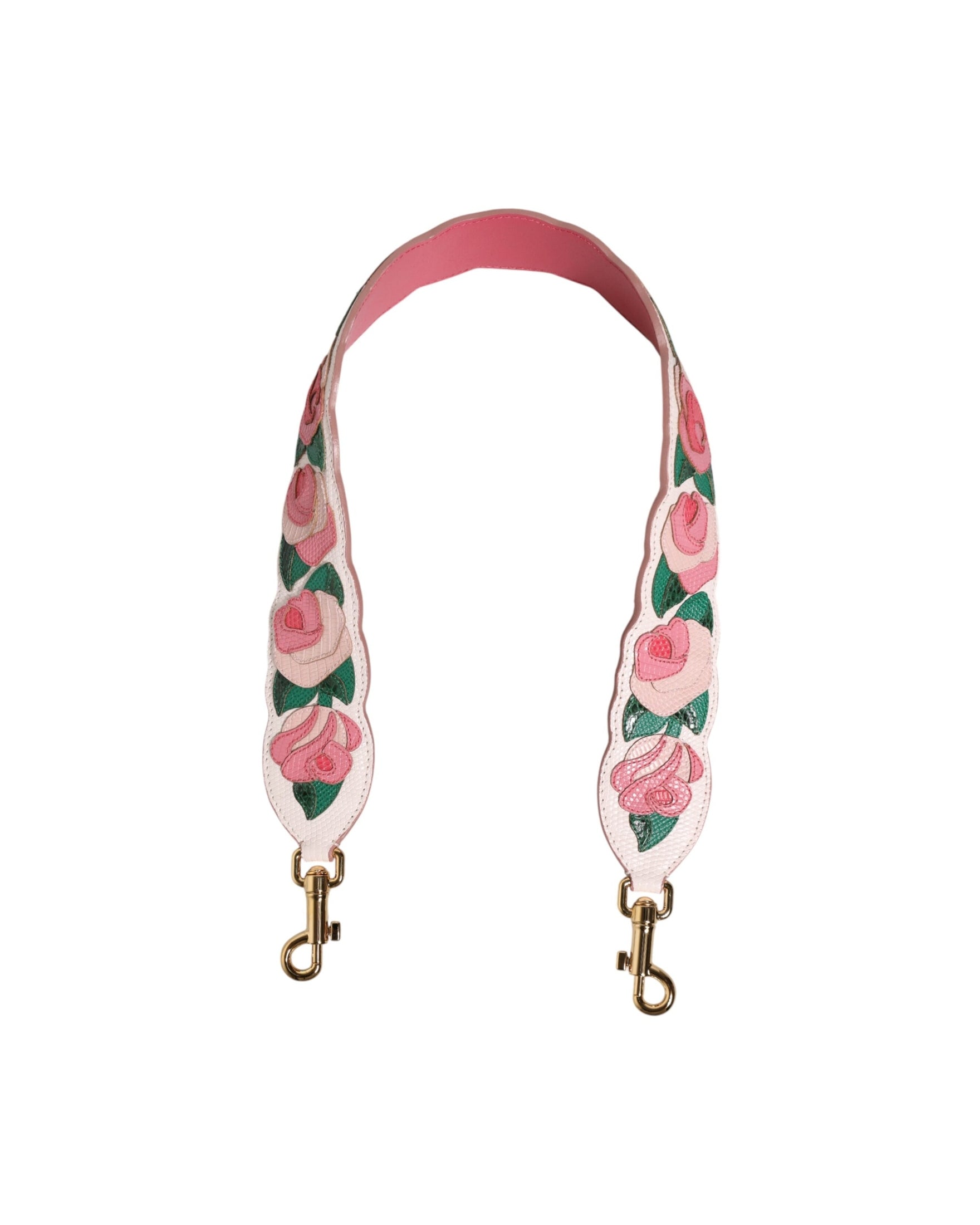 Dolce & Gabbana White Leather Strap Floral Calf Bag Accessory Shoulder Glam Steals