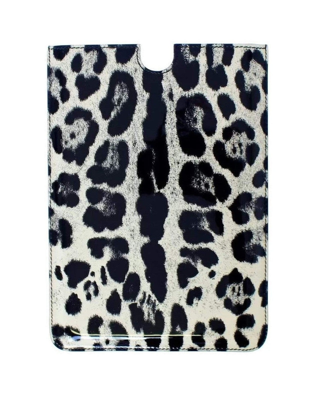 Dolce & Gabbana White Leather Leopard Pattern Ebook Cover Tablet Case Computer Covers & Skins