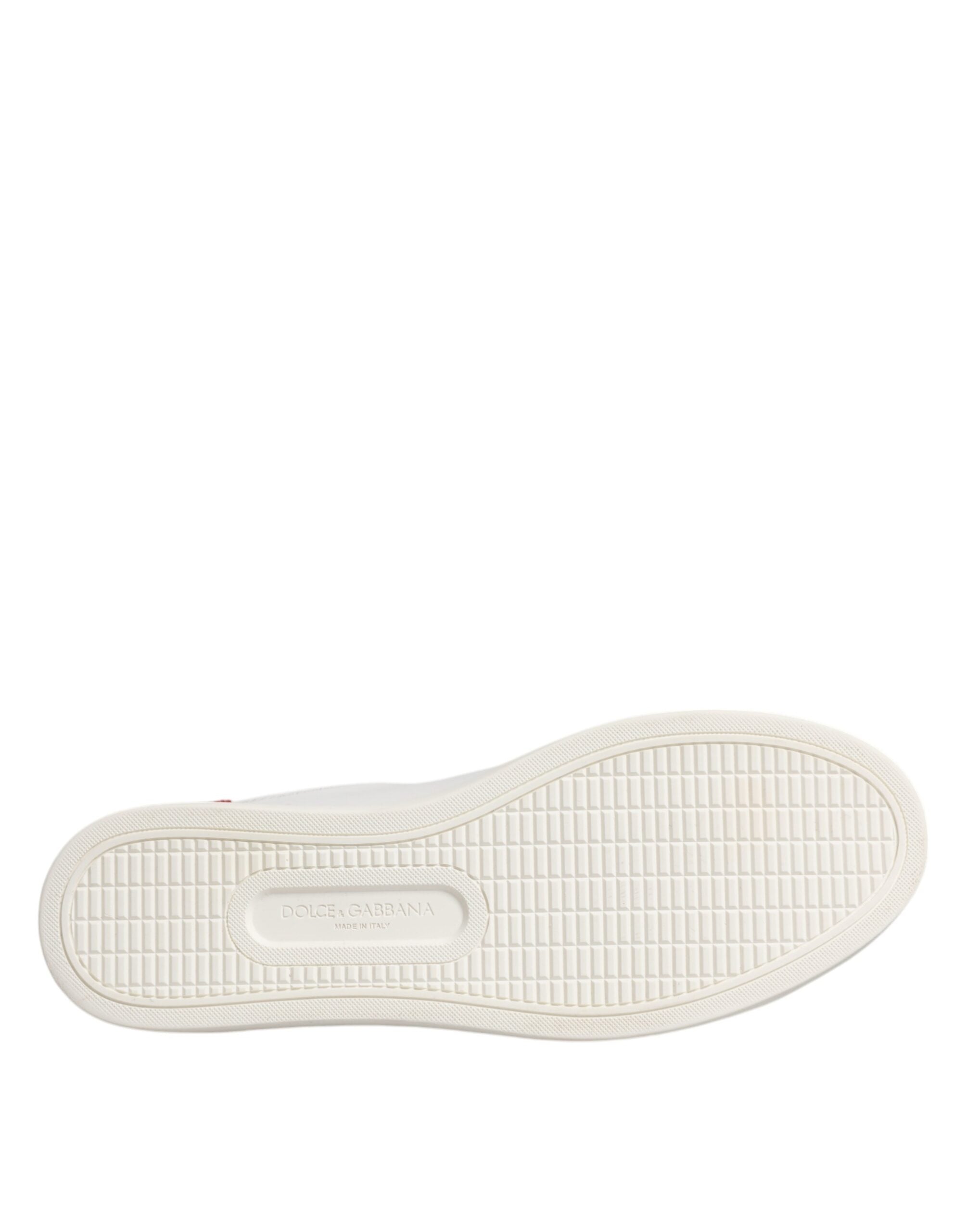 Dolce & Gabbana White London Calf Leather Sneakers Shoes Glam Steals