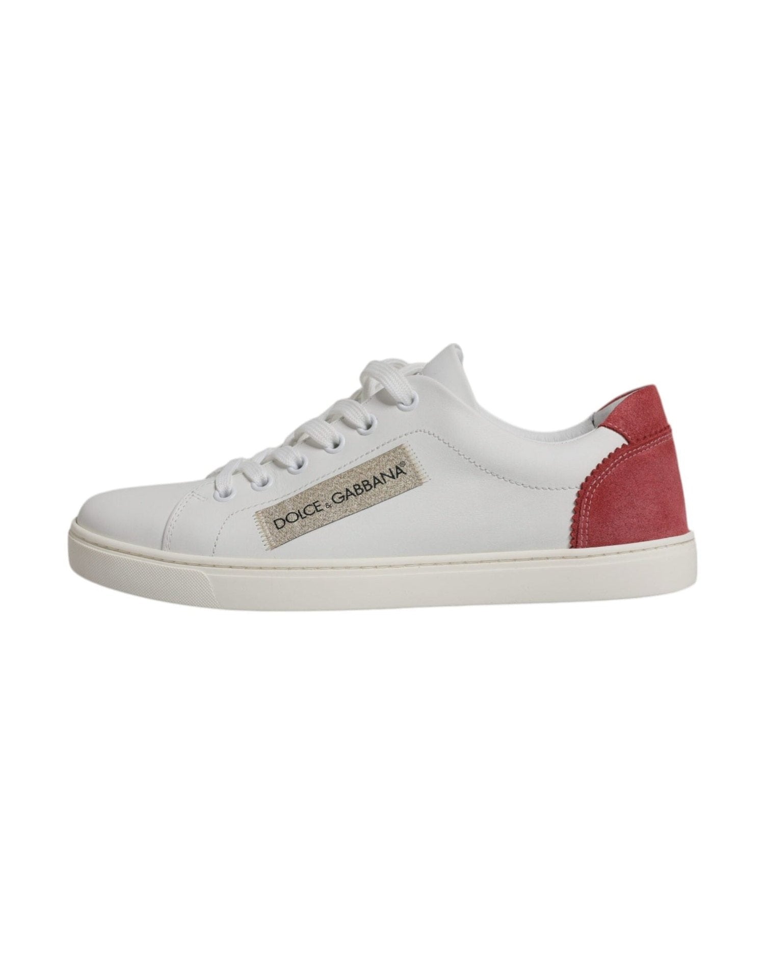 Dolce & Gabbana White London Calf Leather Sneakers Shoes Glam Steals