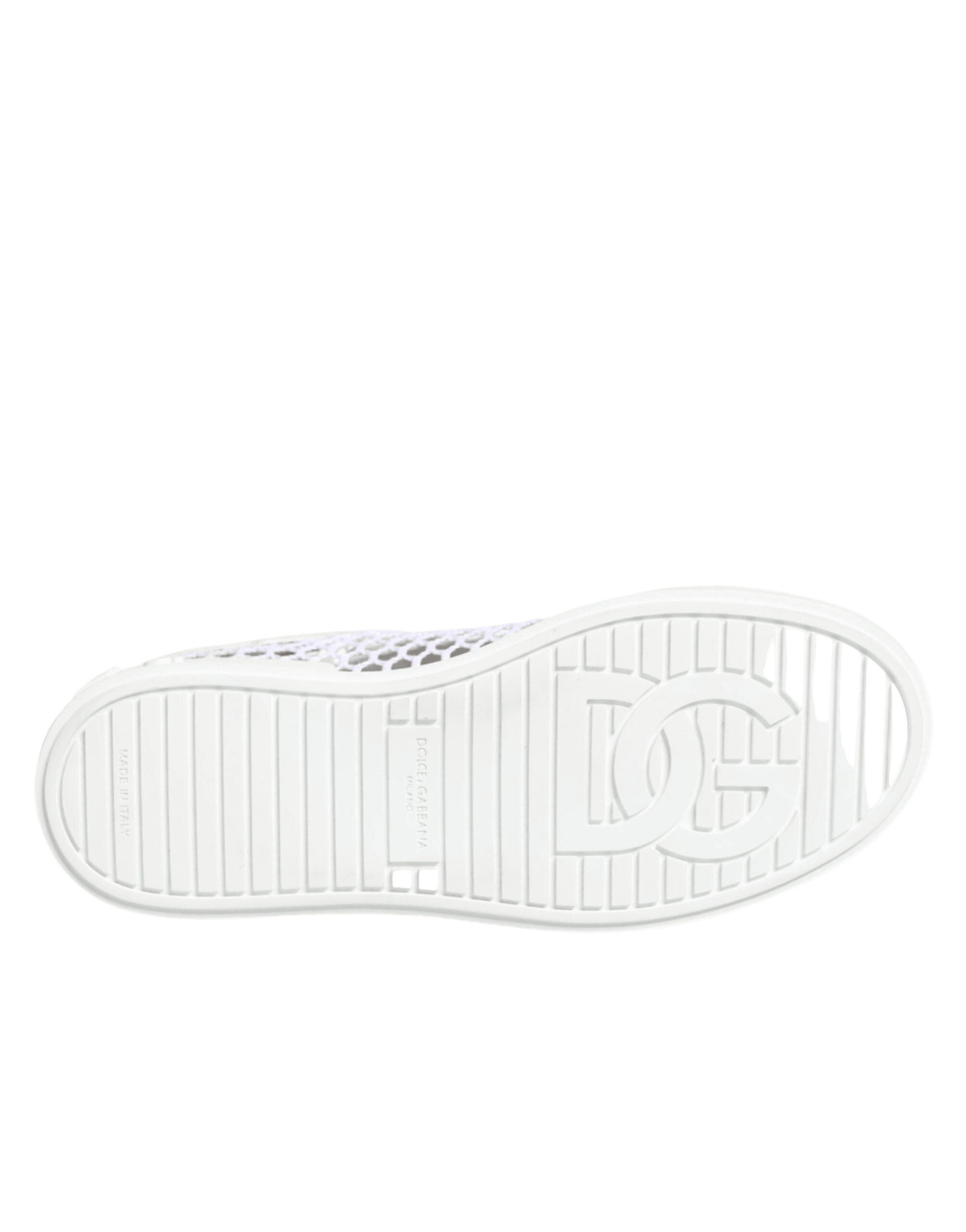 Dolce & Gabbana White Mesh Inserts Low Top Sneakers Shoes Glam Steals