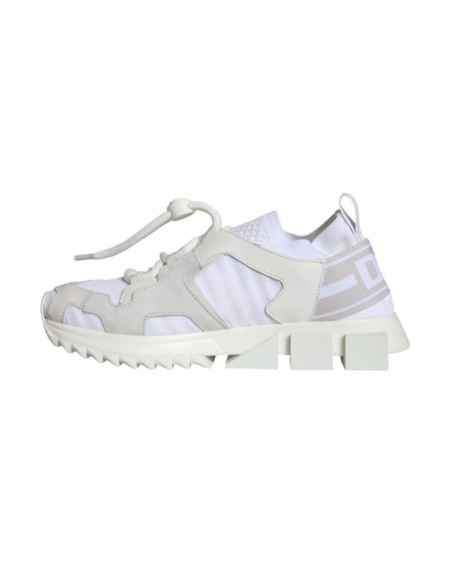 Dolce & Gabbana White Mesh Sorrento Trekking Sneakers Shoes Sneakers