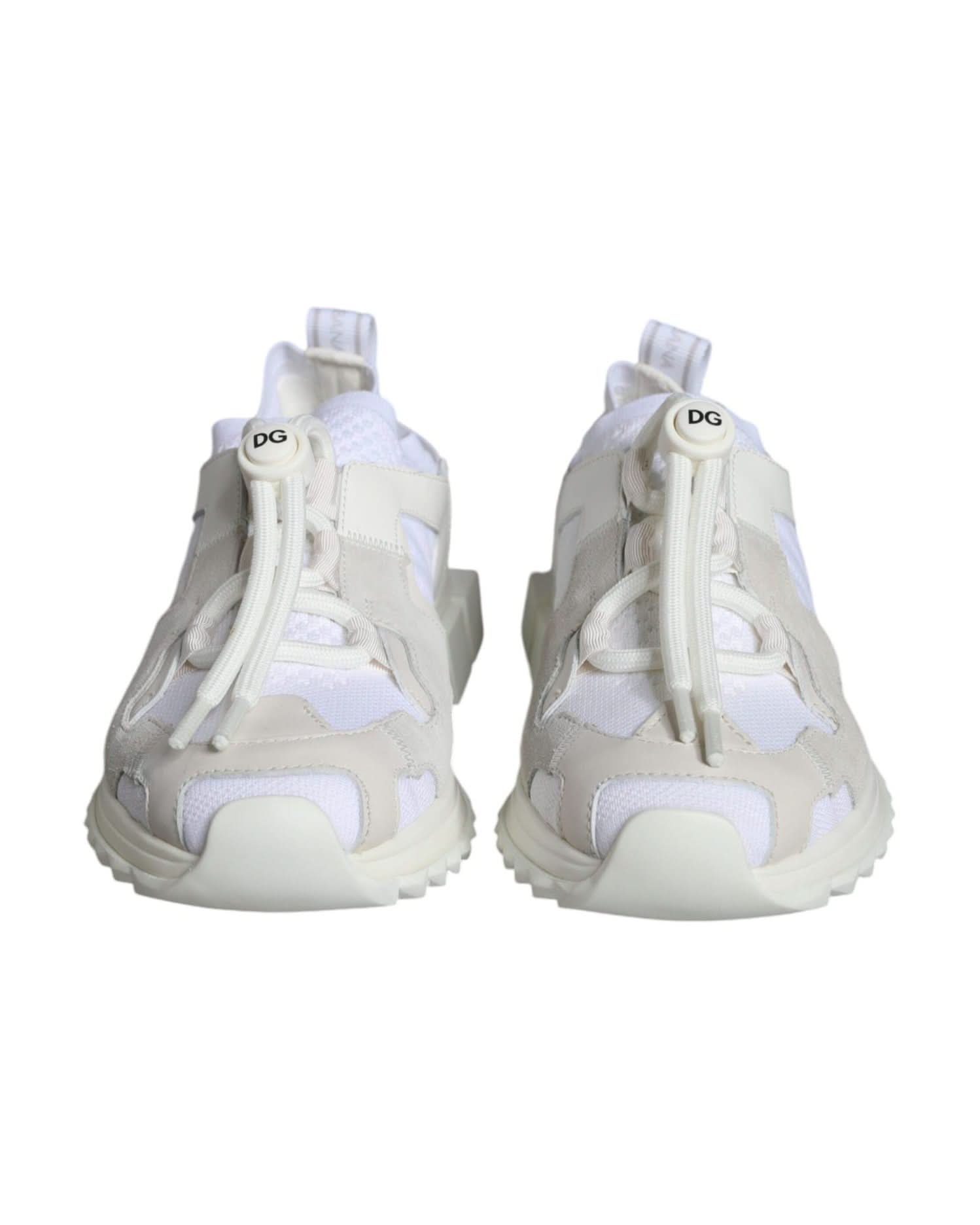 Dolce & Gabbana White Mesh Sorrento Trekking Sneakers Shoes Sneakers