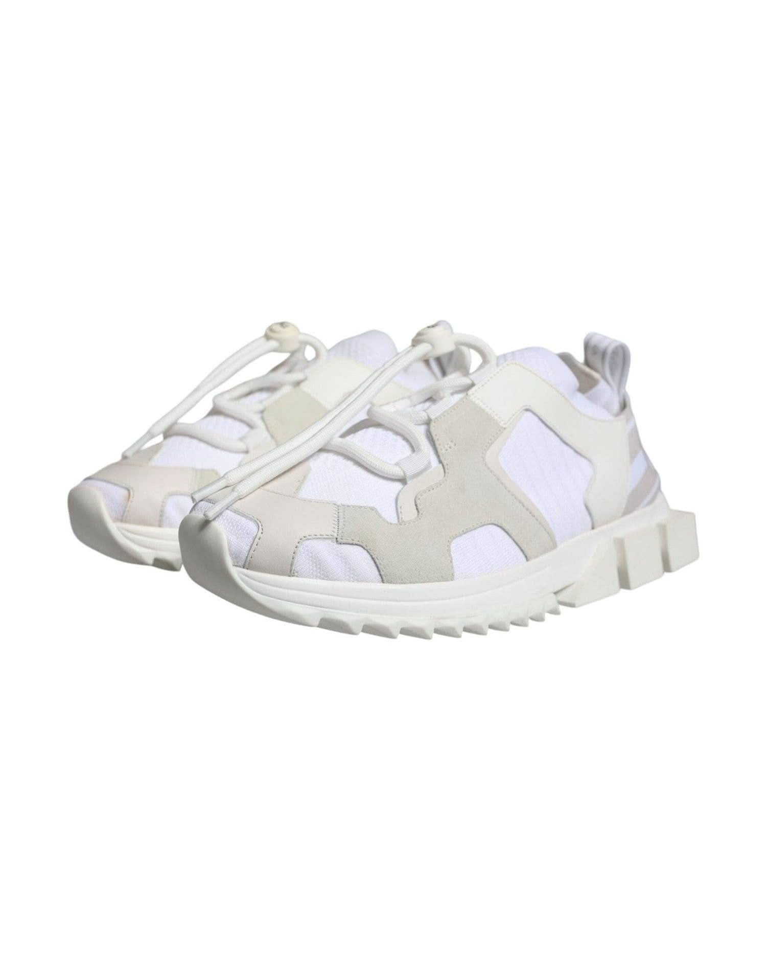Dolce & Gabbana White Mesh Sorrento Trekking Sneakers Shoes Sneakers