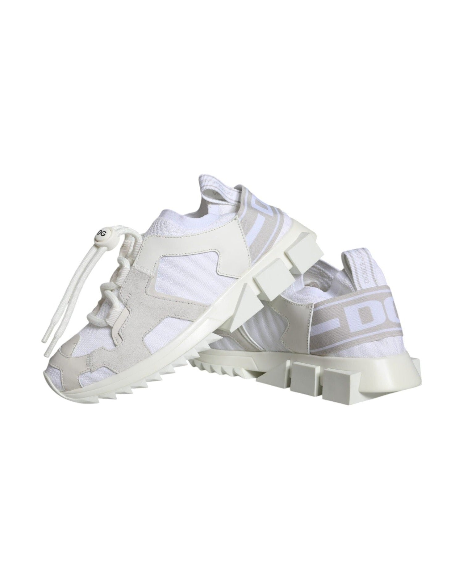 Dolce & Gabbana White Mesh Sorrento Trekking Sneakers Shoes Glam Steals