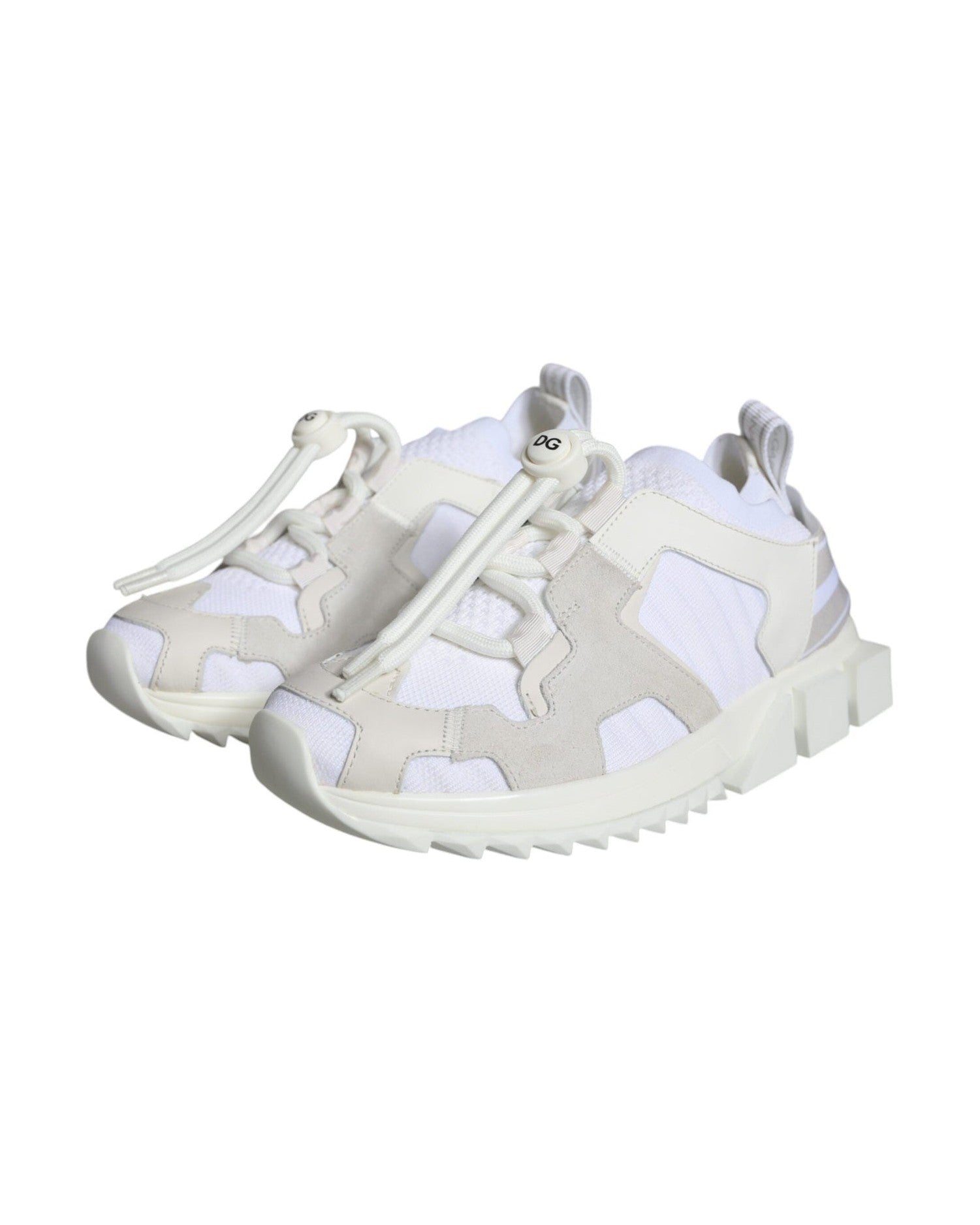 Dolce & Gabbana White Mesh Sorrento Trekking Sneakers Shoes Glam Steals