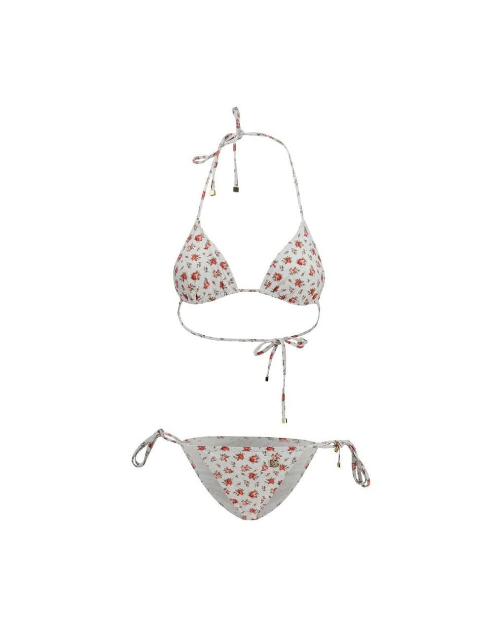 Dolce & Gabbana White Nylon Bikini Glam Steals