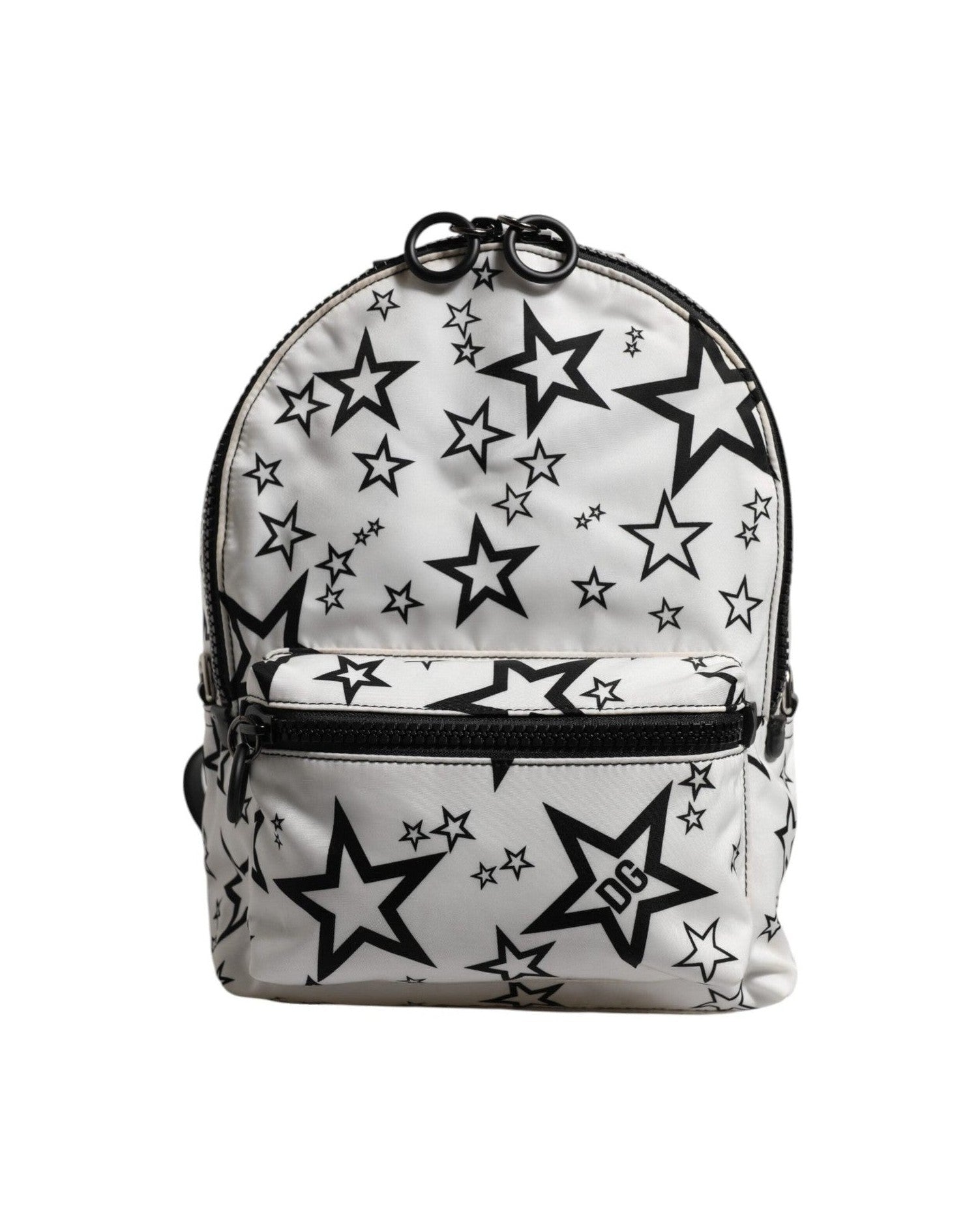 Dolce & Gabbana White Nylon Dg Stars Print Travel Backpack Bag Glam Steals