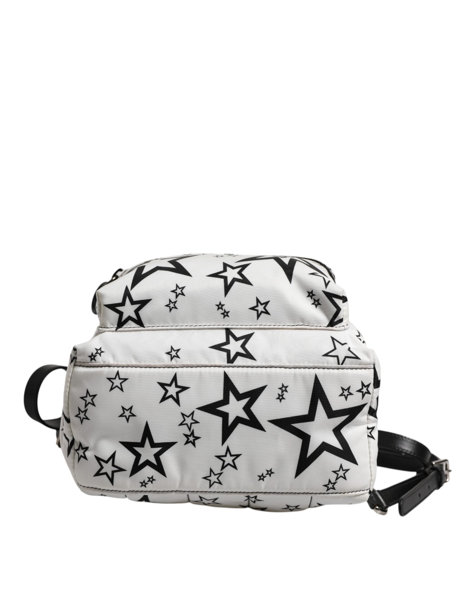 Dolce & Gabbana White Nylon Dg Stars Print Travel Backpack Bag Glam Steals