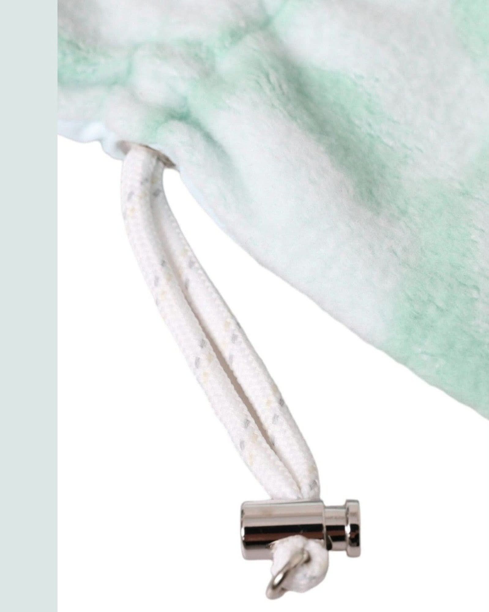 Dolce & Gabbana White Nylon Fleece Wrist Length Mitten Gloves Gloves & Mittens
