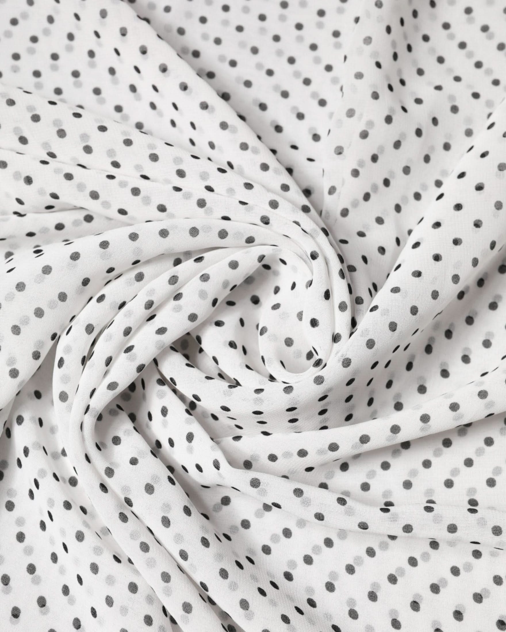 Dolce & Gabbana White Polyester Polka Dot Shawl Scarf Scarves & Shawls
