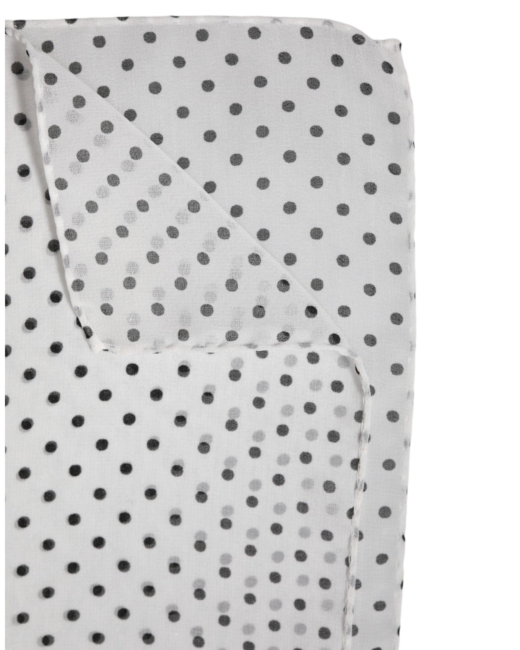 Dolce & Gabbana White Polyester Polka Dots Wrap Shawl Scarf Glam Steals