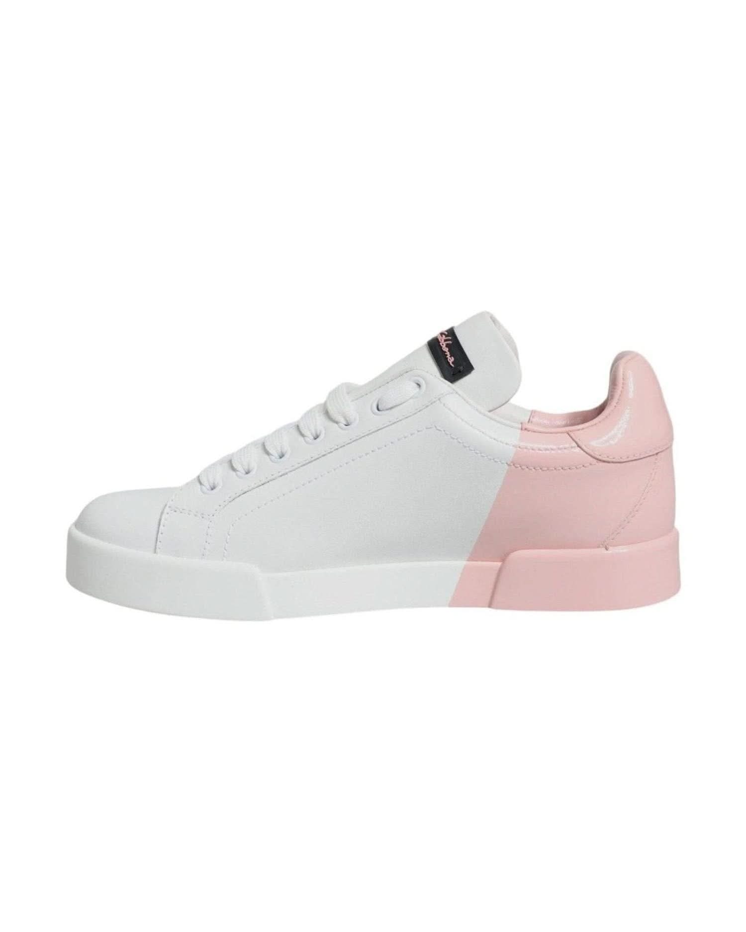 Dolce & Gabbana White Portofino Low Top Sneakers Shoes Sneakers