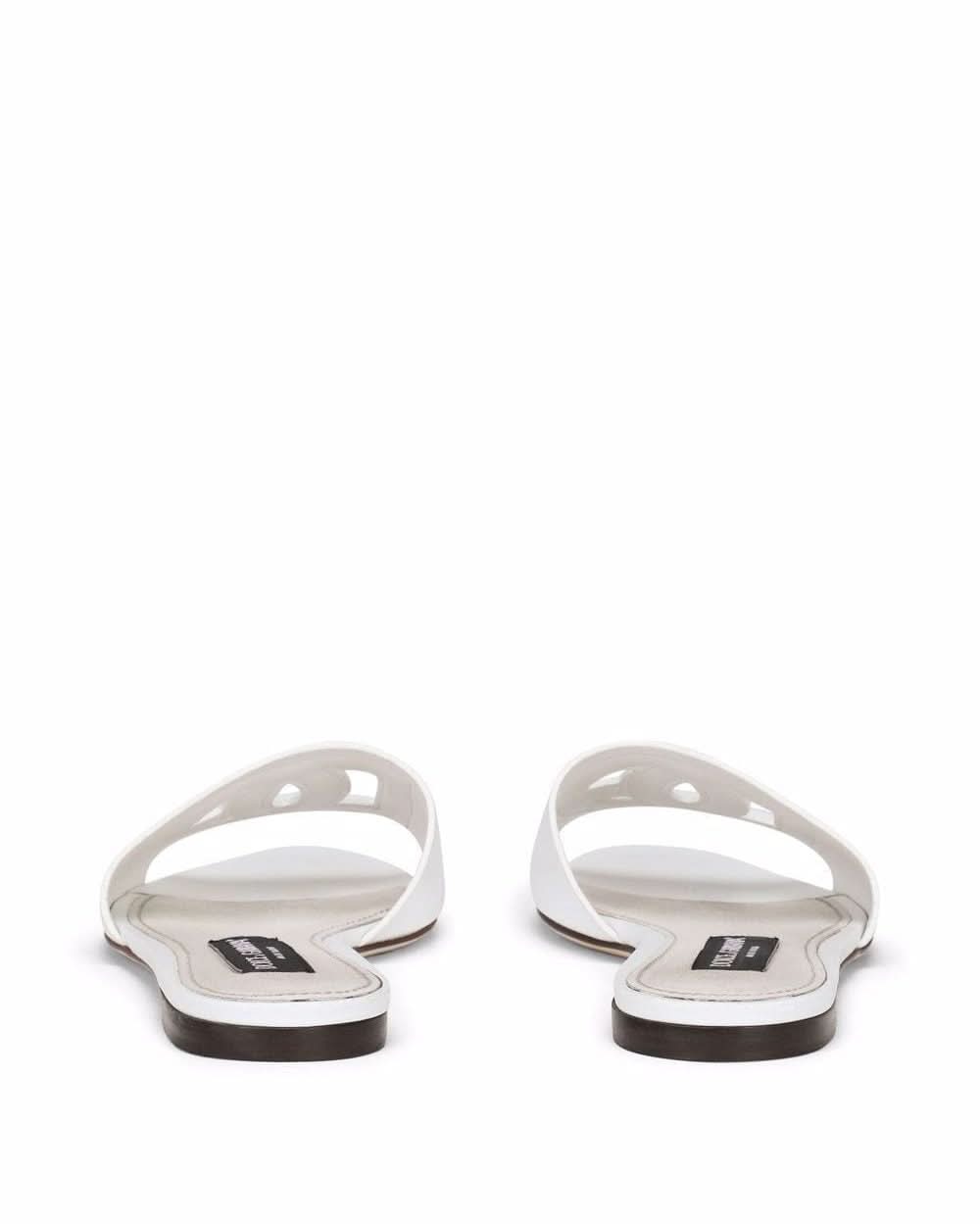 Dolce & Gabbana White Sandals Flats