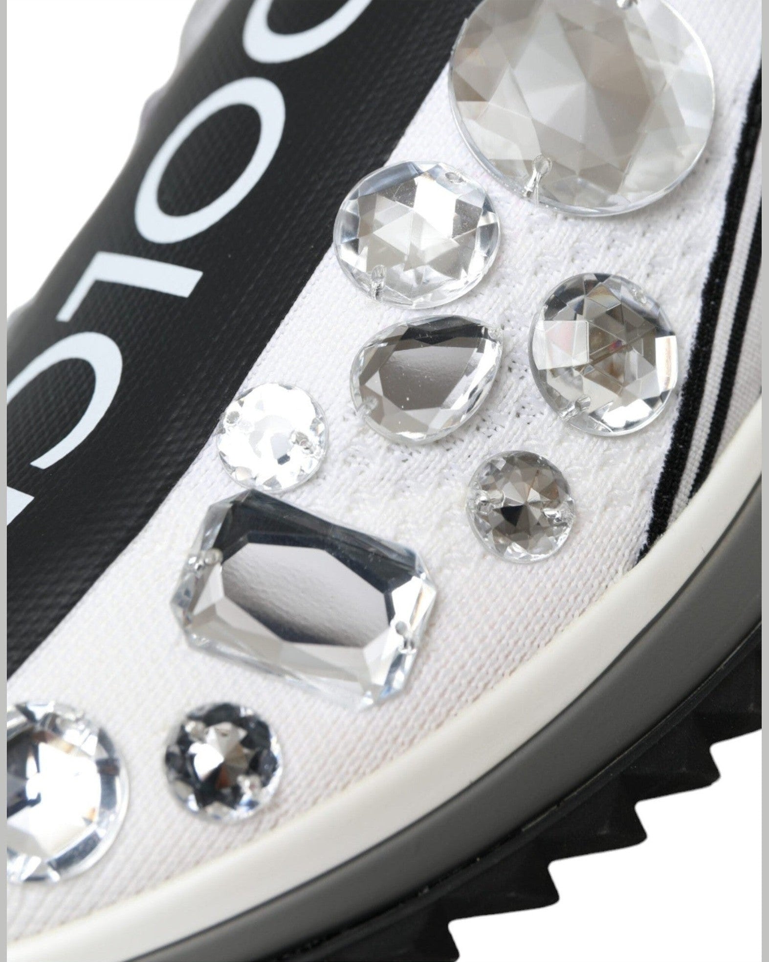 Dolce & Gabbana White Sorrento Crystals Sneakers Shoes Glam Steals