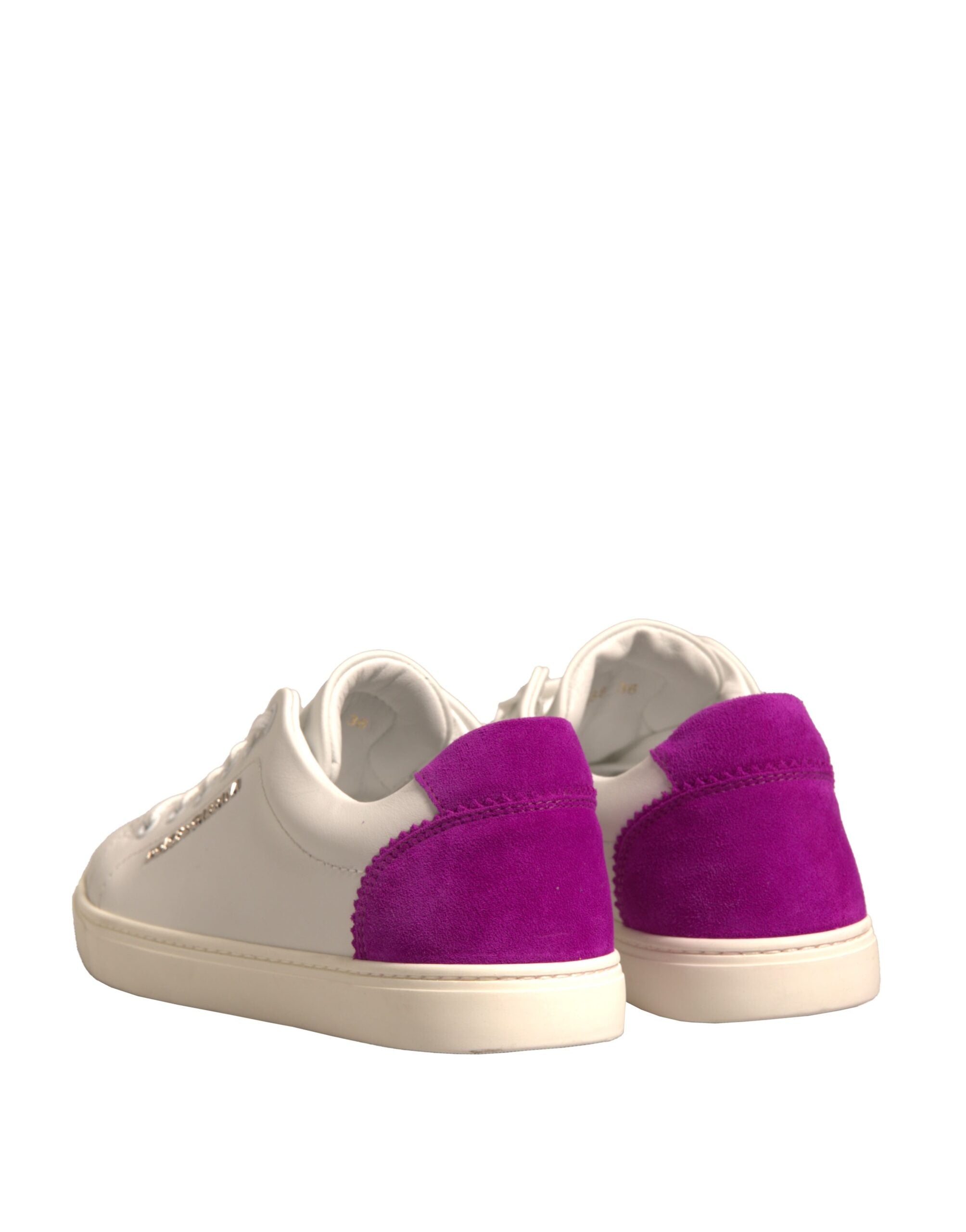 Dolce & Gabbana White Suede Leather Low Top Sneakers Shoes Glam Steals
