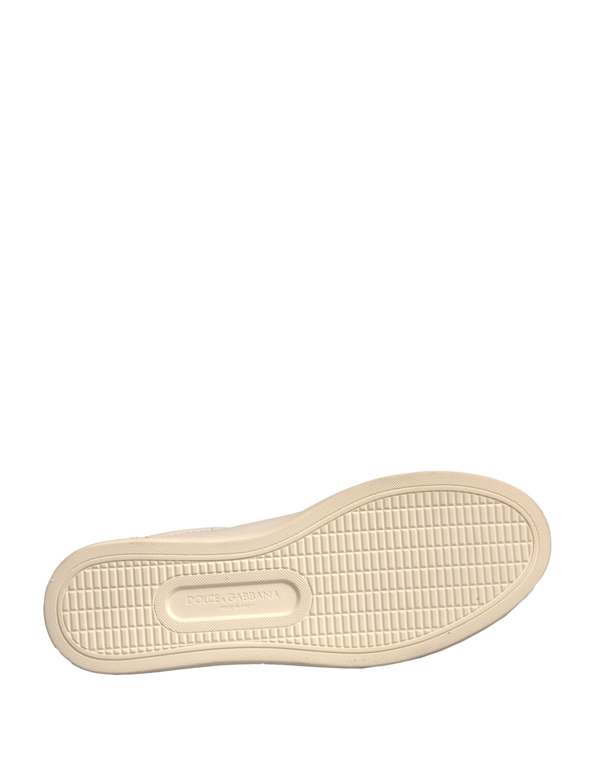 Dolce & Gabbana White Suede Leather Low Top Sneakers Shoes Glam Steals