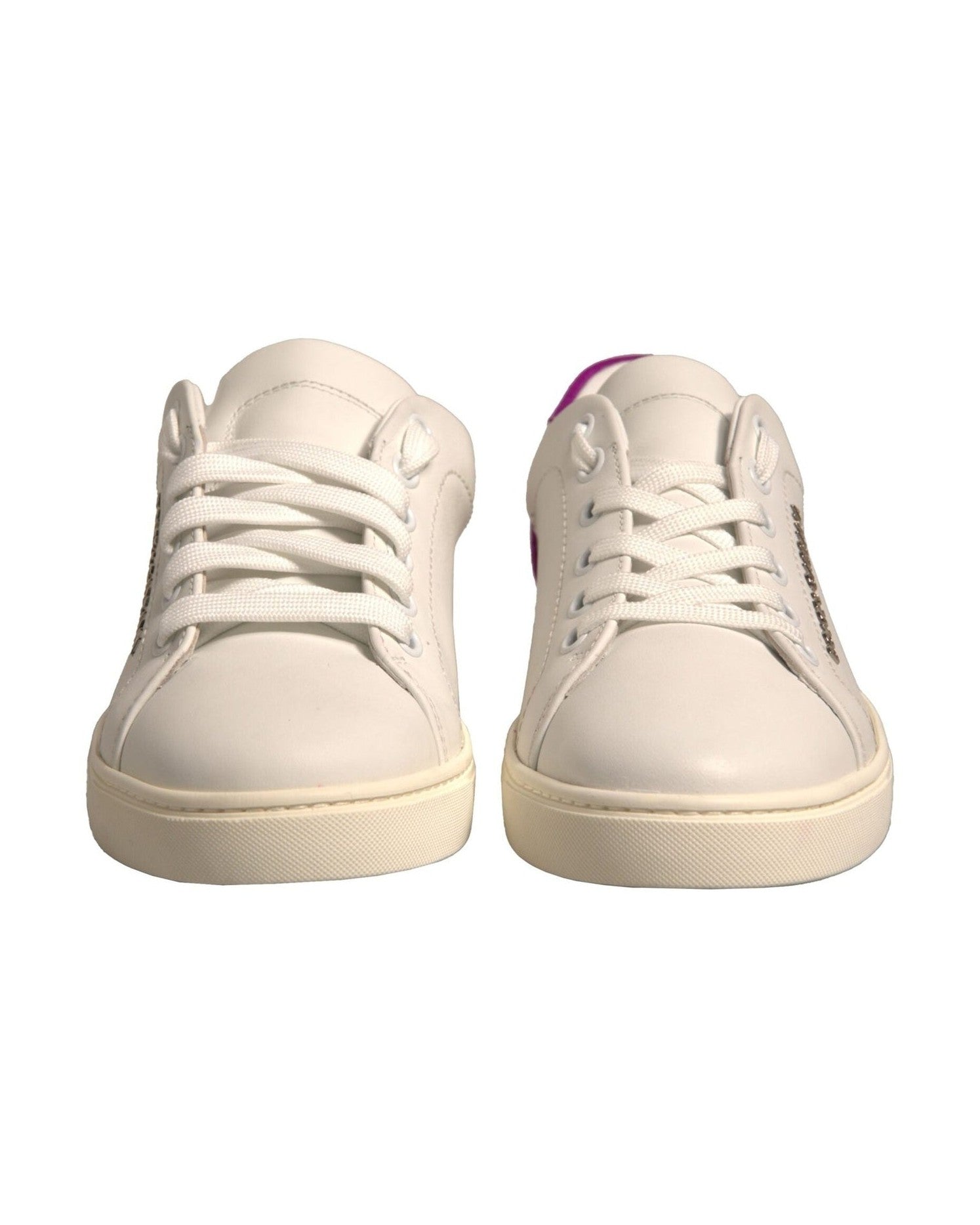 Dolce & Gabbana White Suede Leather Low Top Sneakers Shoes Glam Steals