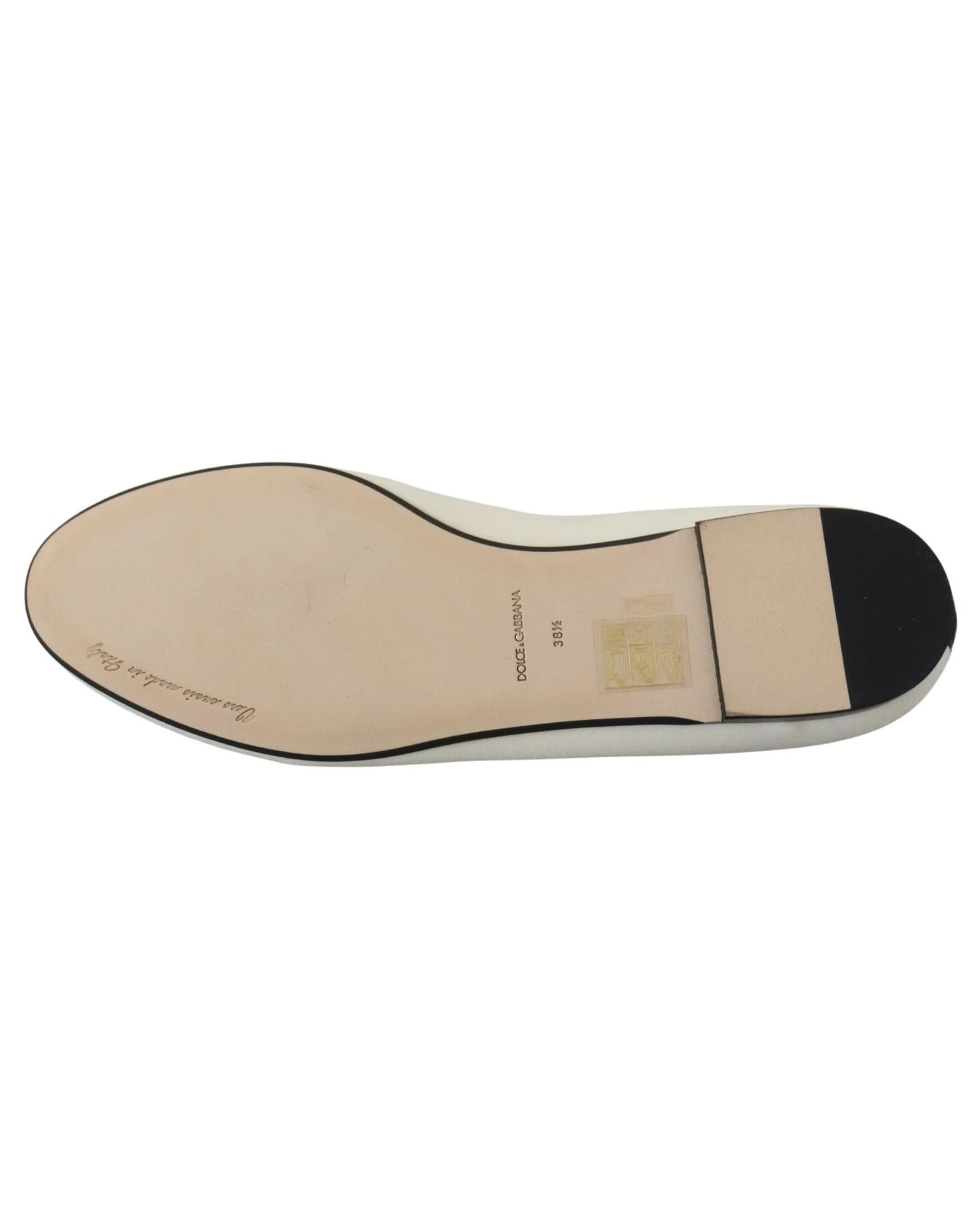 Dolce & Gabbana White Velvet Slip Ons Loafers Flats Flats