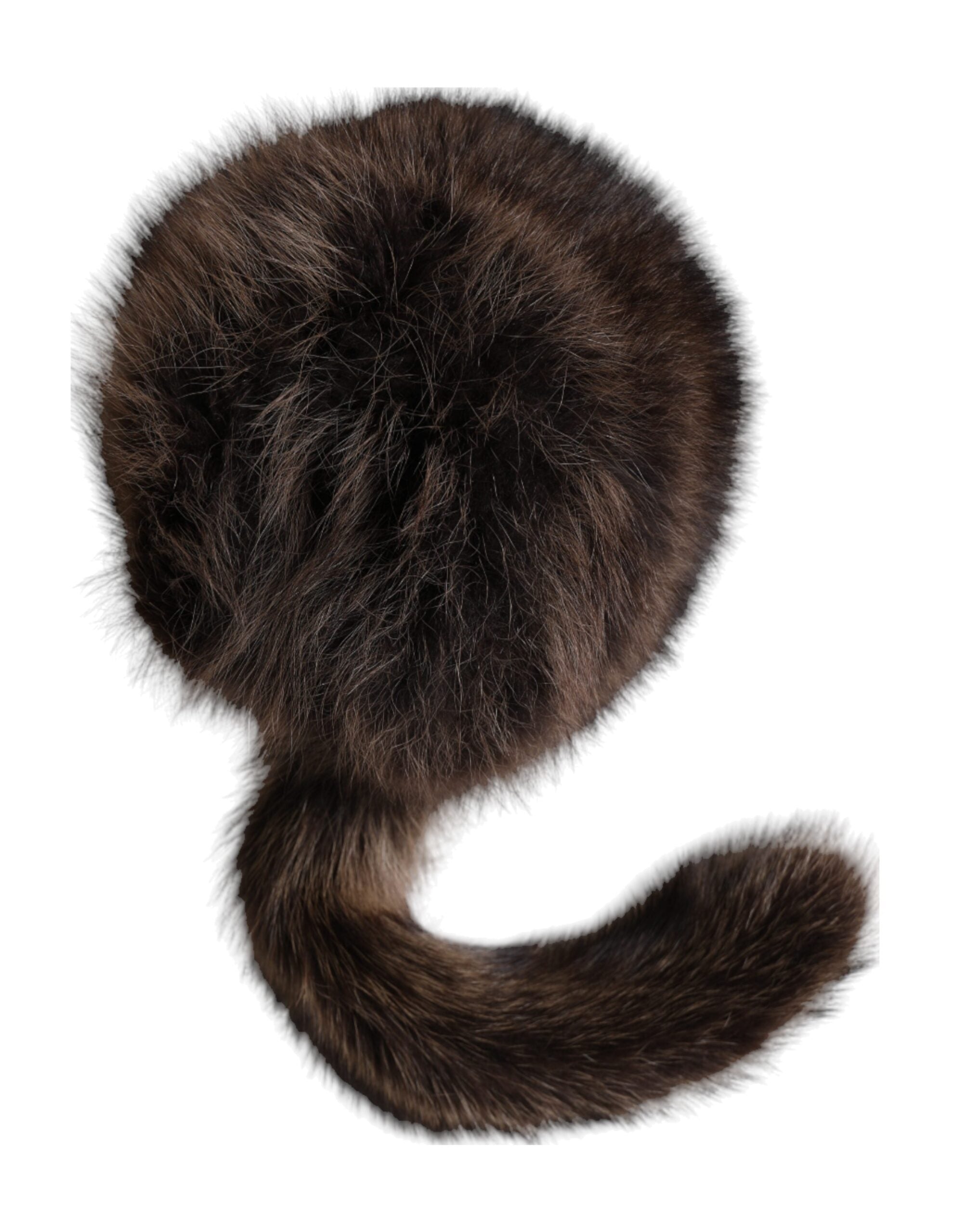 Dolce & Gabbana Women Raccoon Fur Bucket Brown Hat Glam Steals