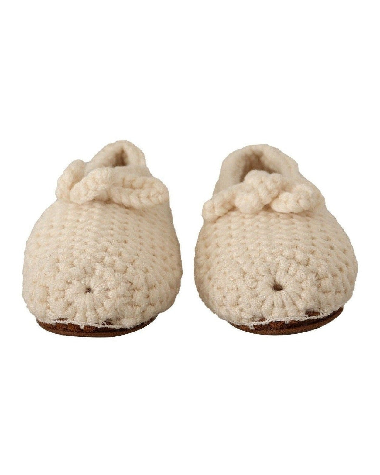 Dolce & Gabbana Wool Chic Knit Ballerina Flats Flats