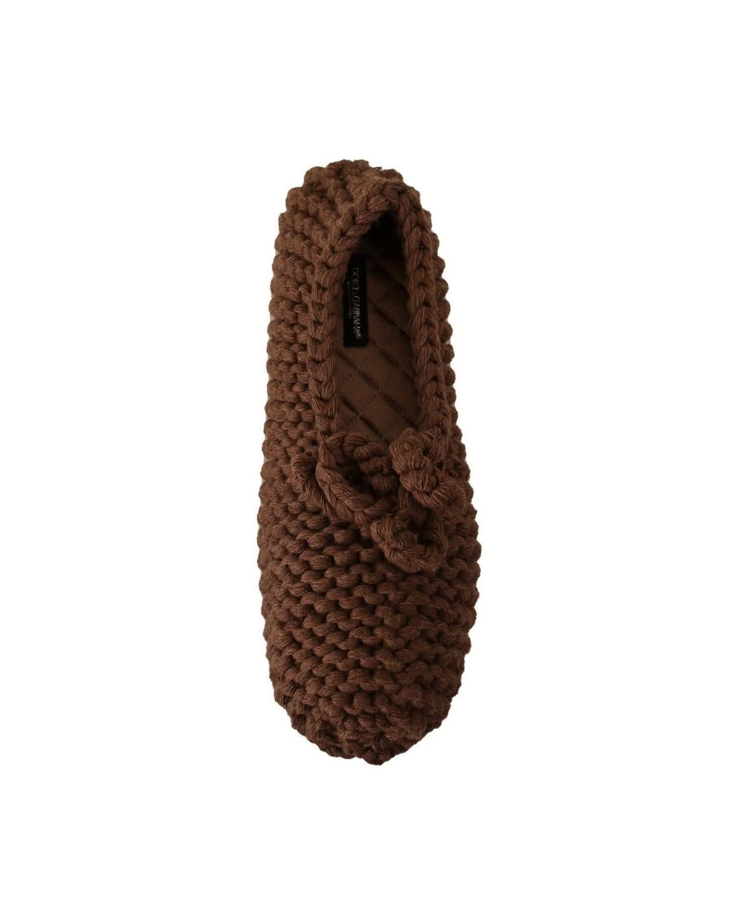 Dolce & Gabbana Wool Elegant Knit Ballerina Flats Flats