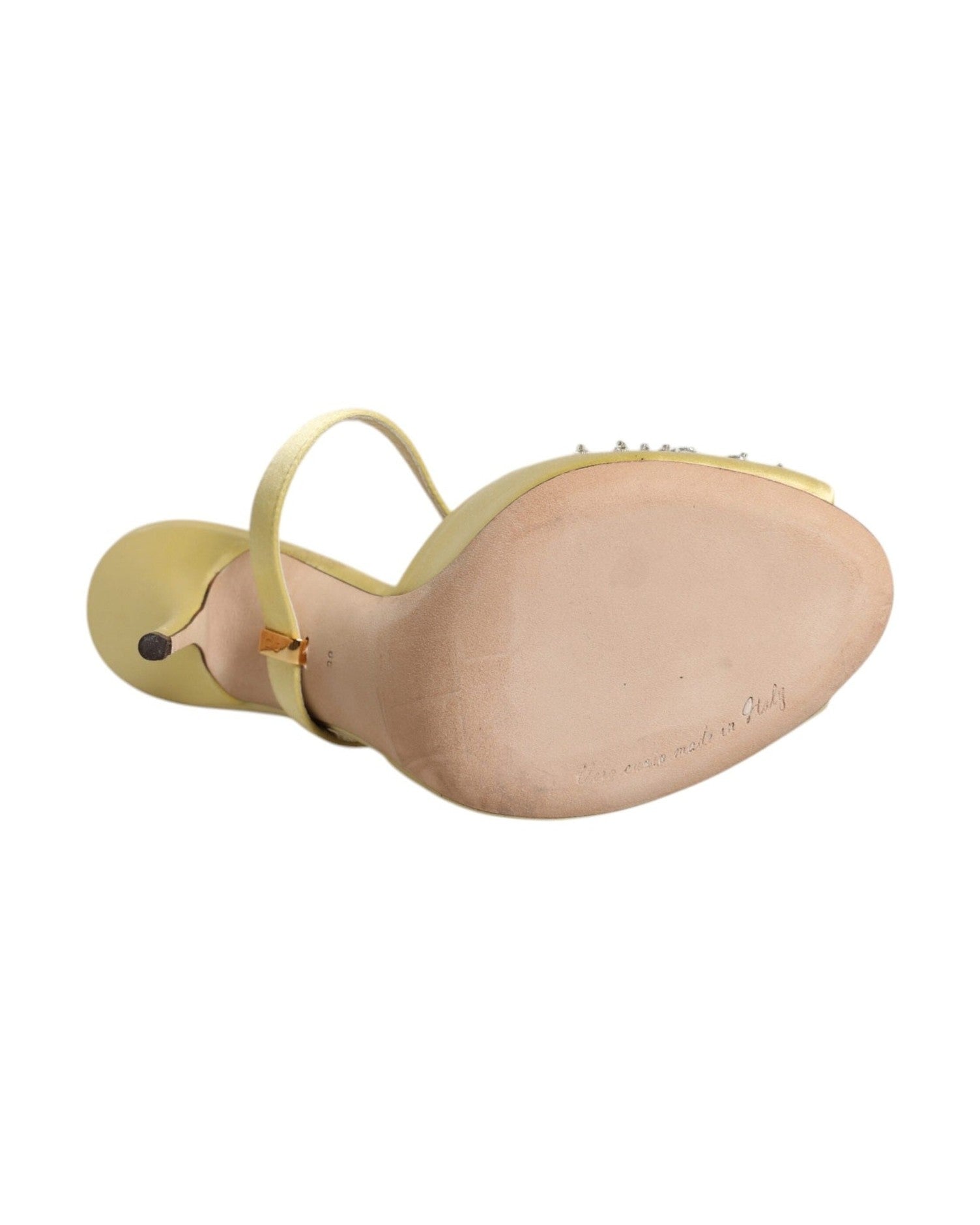 Dolce & Gabbana Yellow Crystal Slides Keira Sandals Shoes Glam Steals