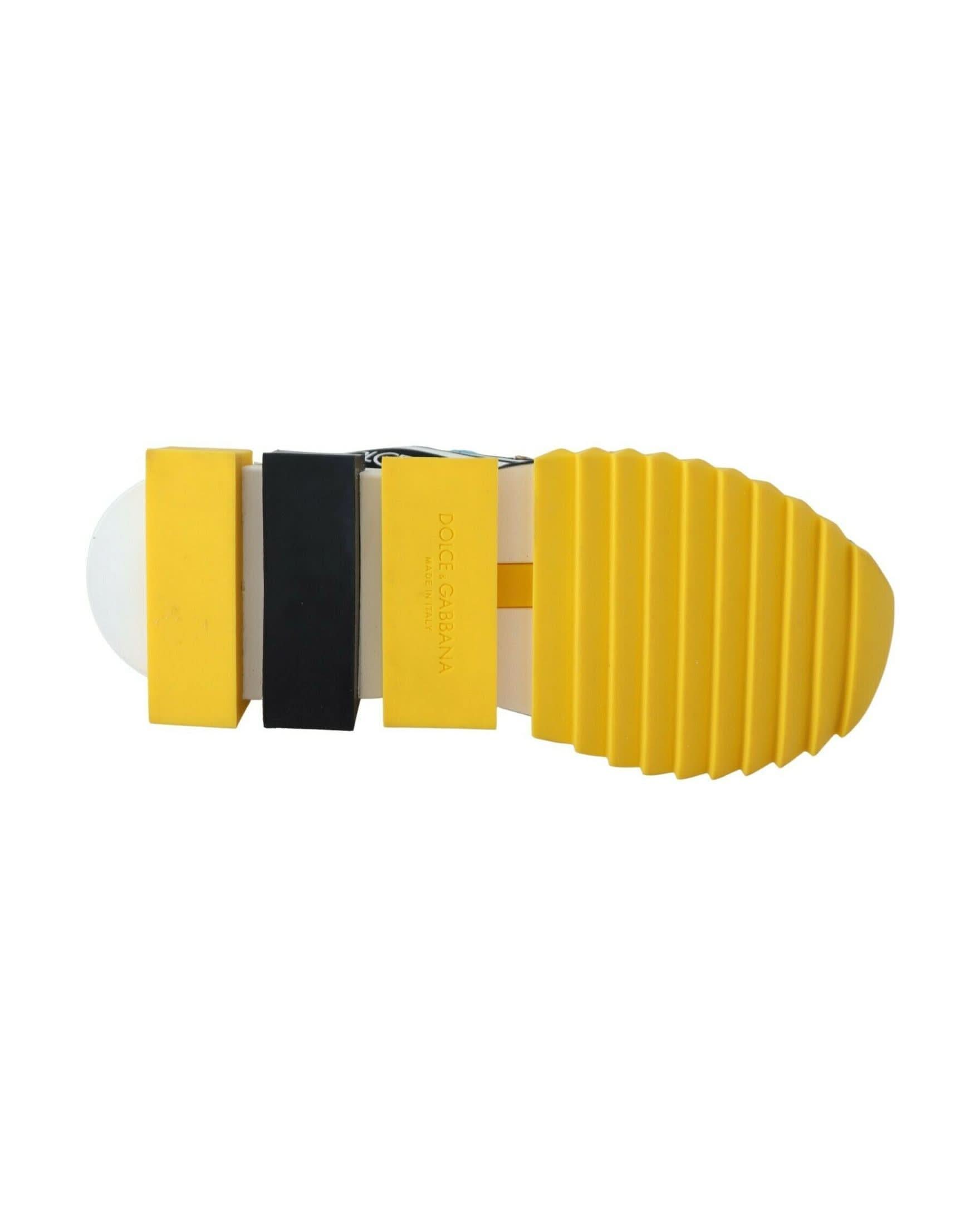 Dolce & Gabbana Yellow Crystals Sneakers Shoes Sneakers