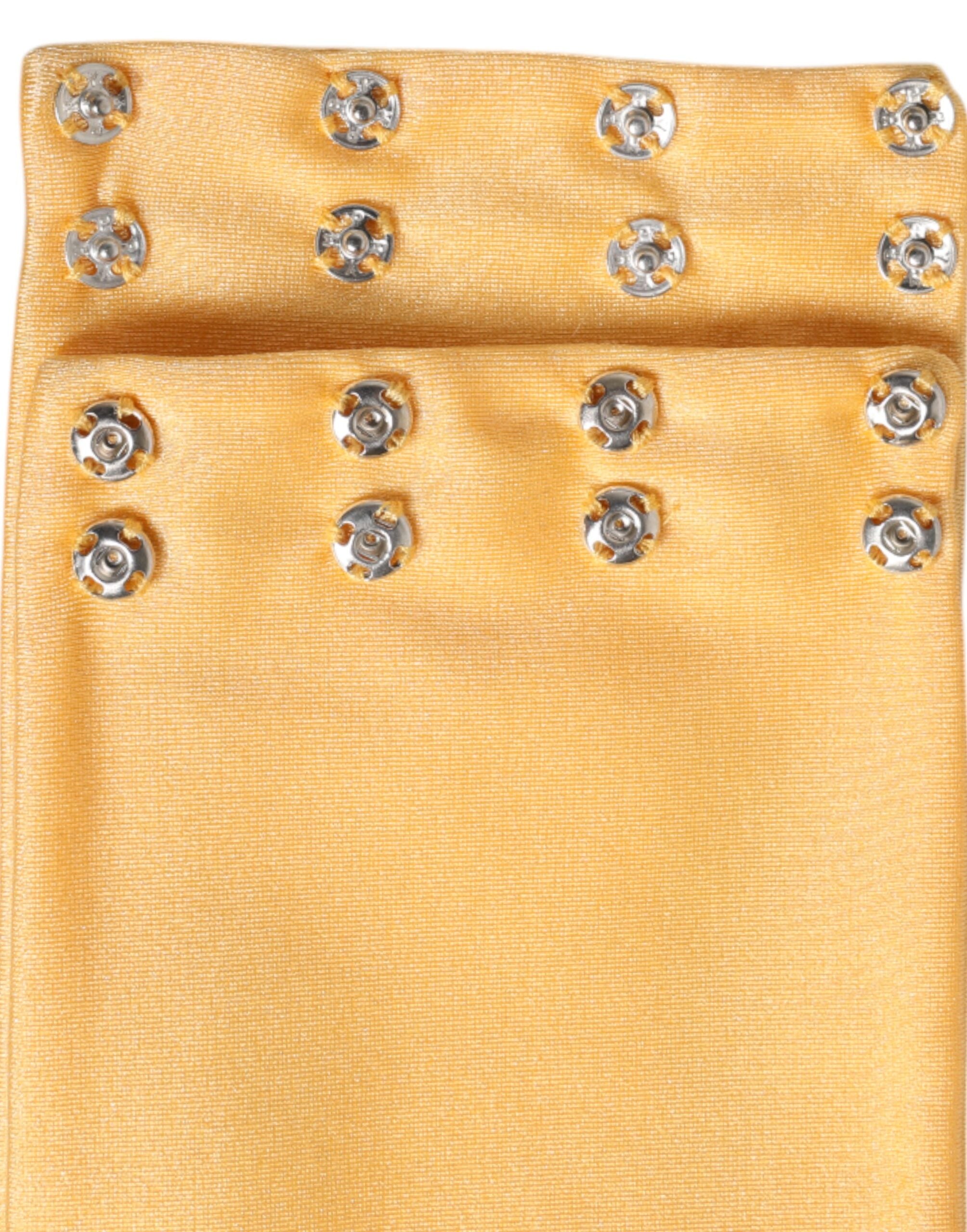 Dolce & Gabbana Yellow Nylon Stretch Women Neck Warmer Scarf Glam Steals