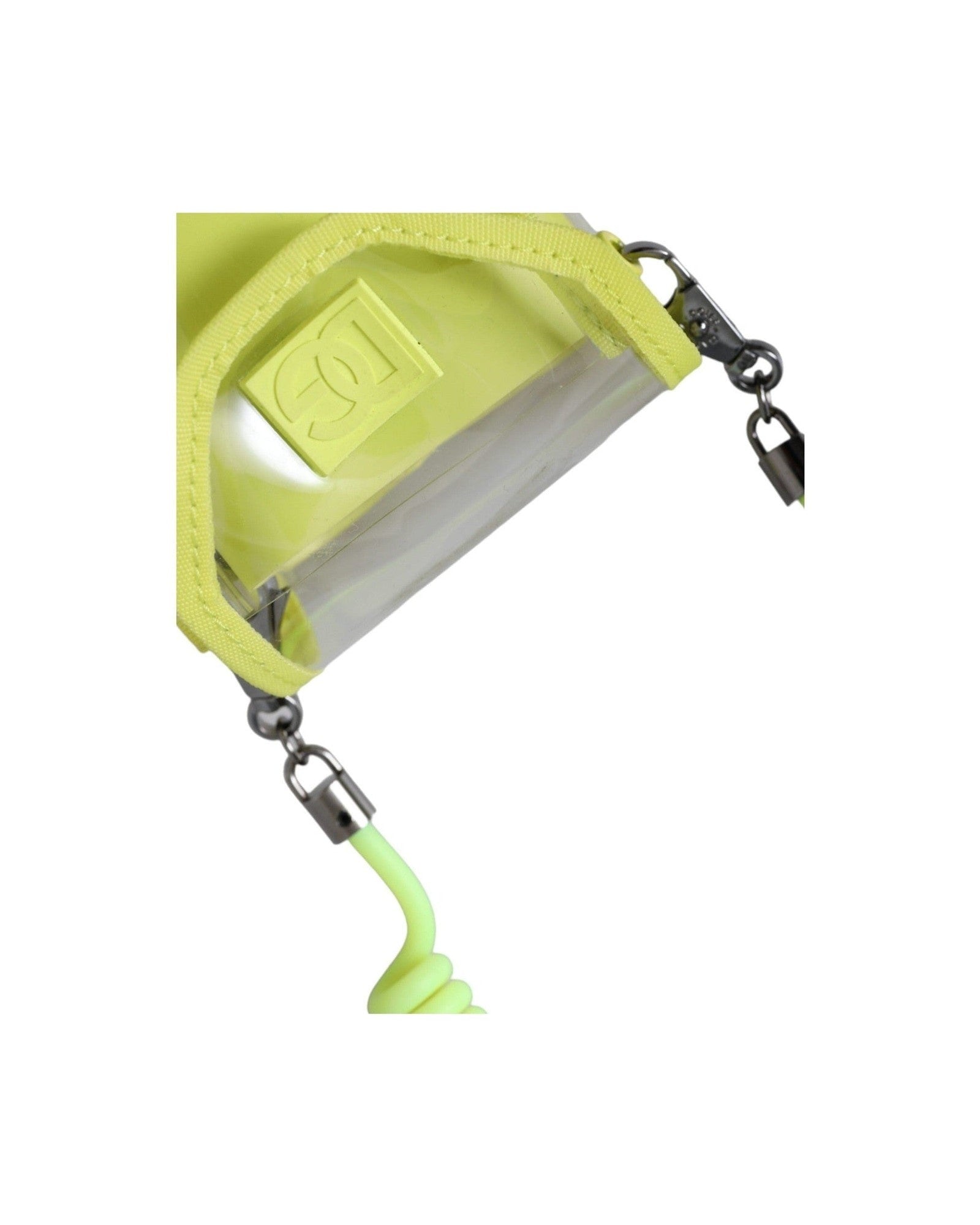 Dolce & Gabbana Plastic Dg Logo Neck Strap Cardholder Yellow Green Wallet Glam Steals