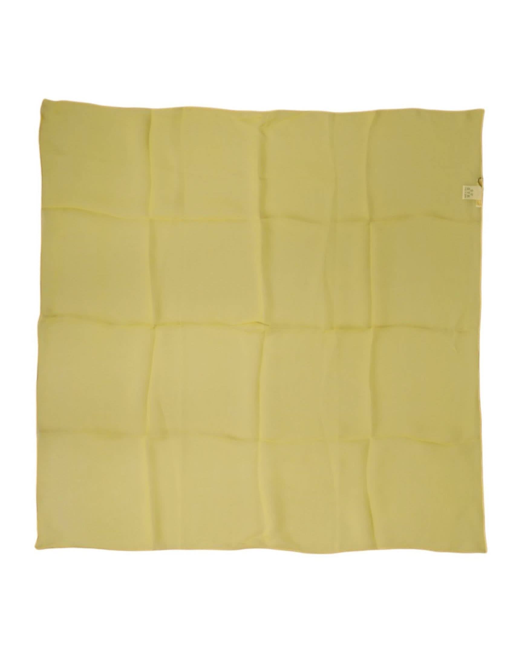 Dolce & Gabbana Yellow Silk Neck Wrap Square Foulard Scarf Scarves & Shawls