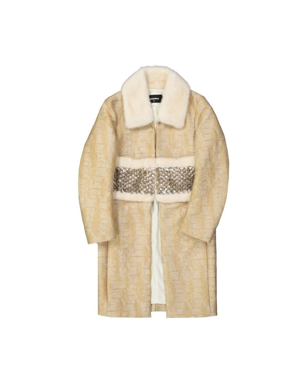 Dsquared² Beige Polyamide Coat Overcoats