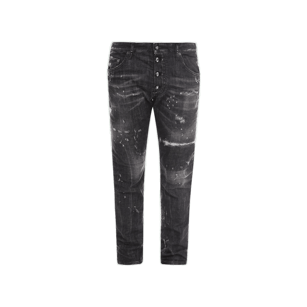 Dsquared² Black Cotton Denim Jeans Glam Steals