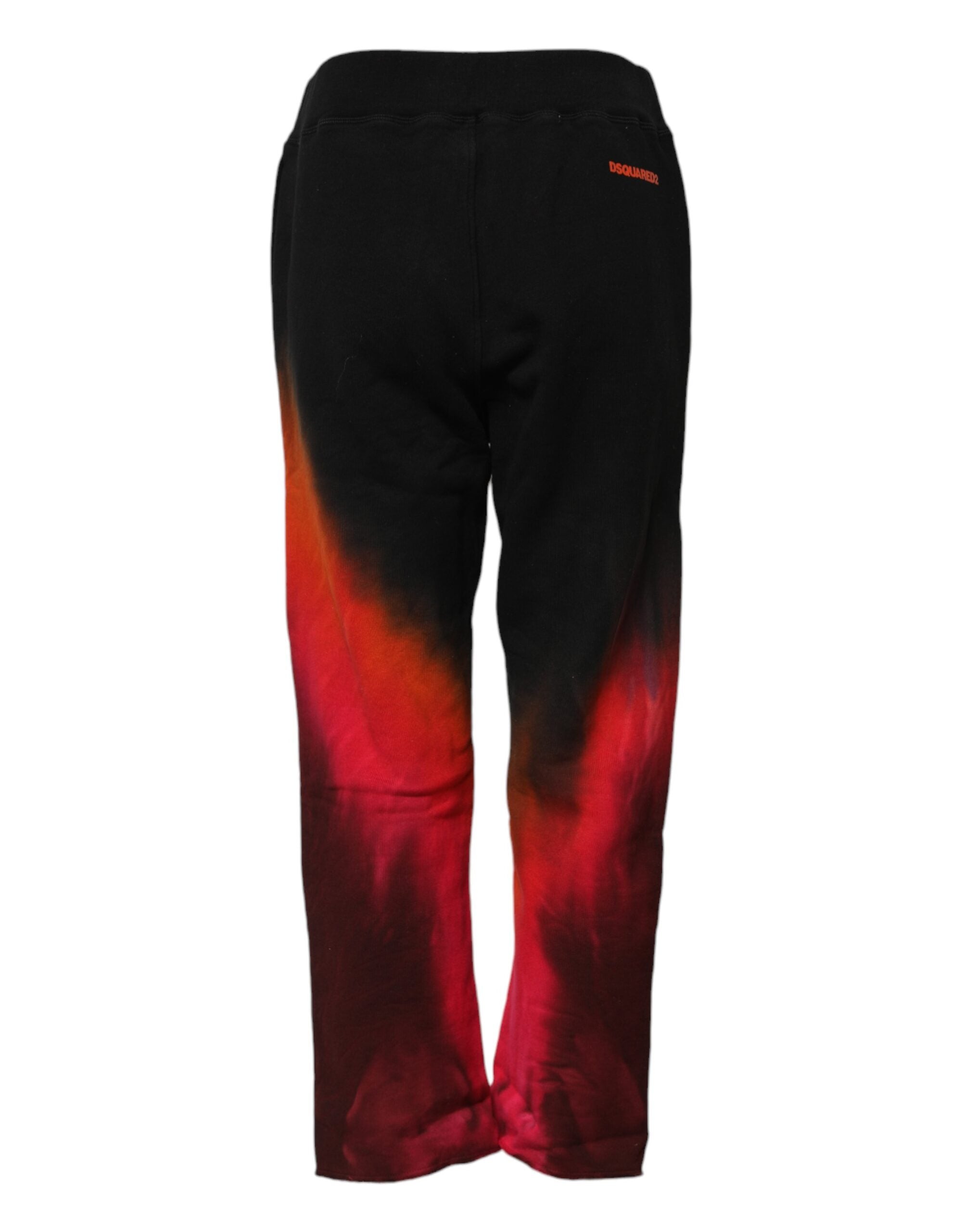 Dsquared² Black Cotton Red Straight Fit Jogger Pant Glam Steals