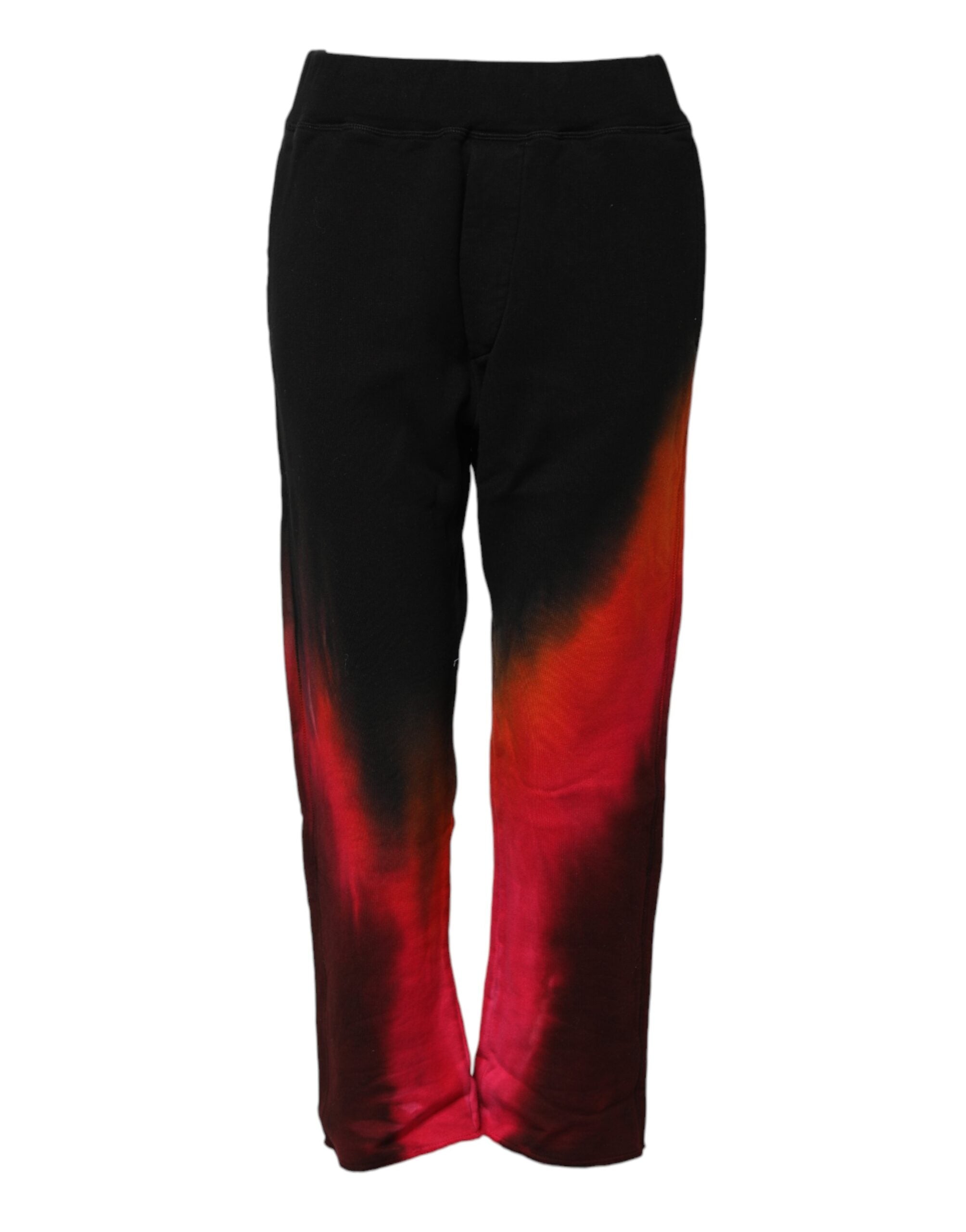 Dsquared² Black Cotton Red Straight Fit Jogger Pant Glam Steals