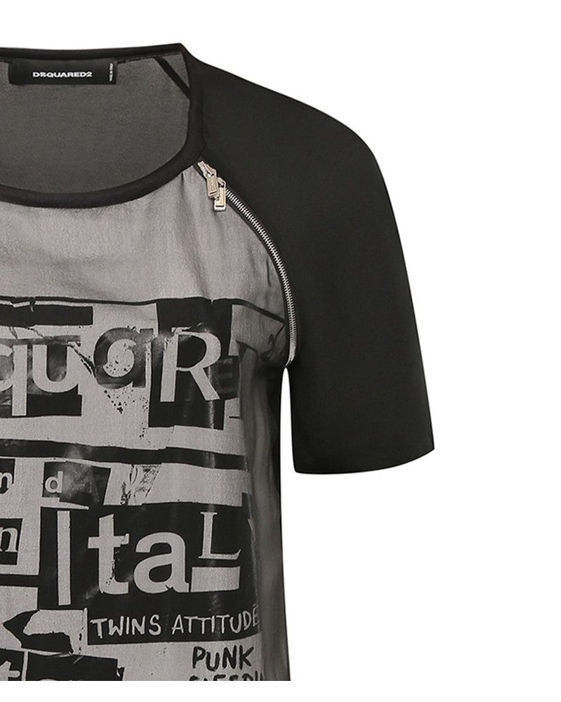 Dsquared² Black Silk Dress Glam Steals